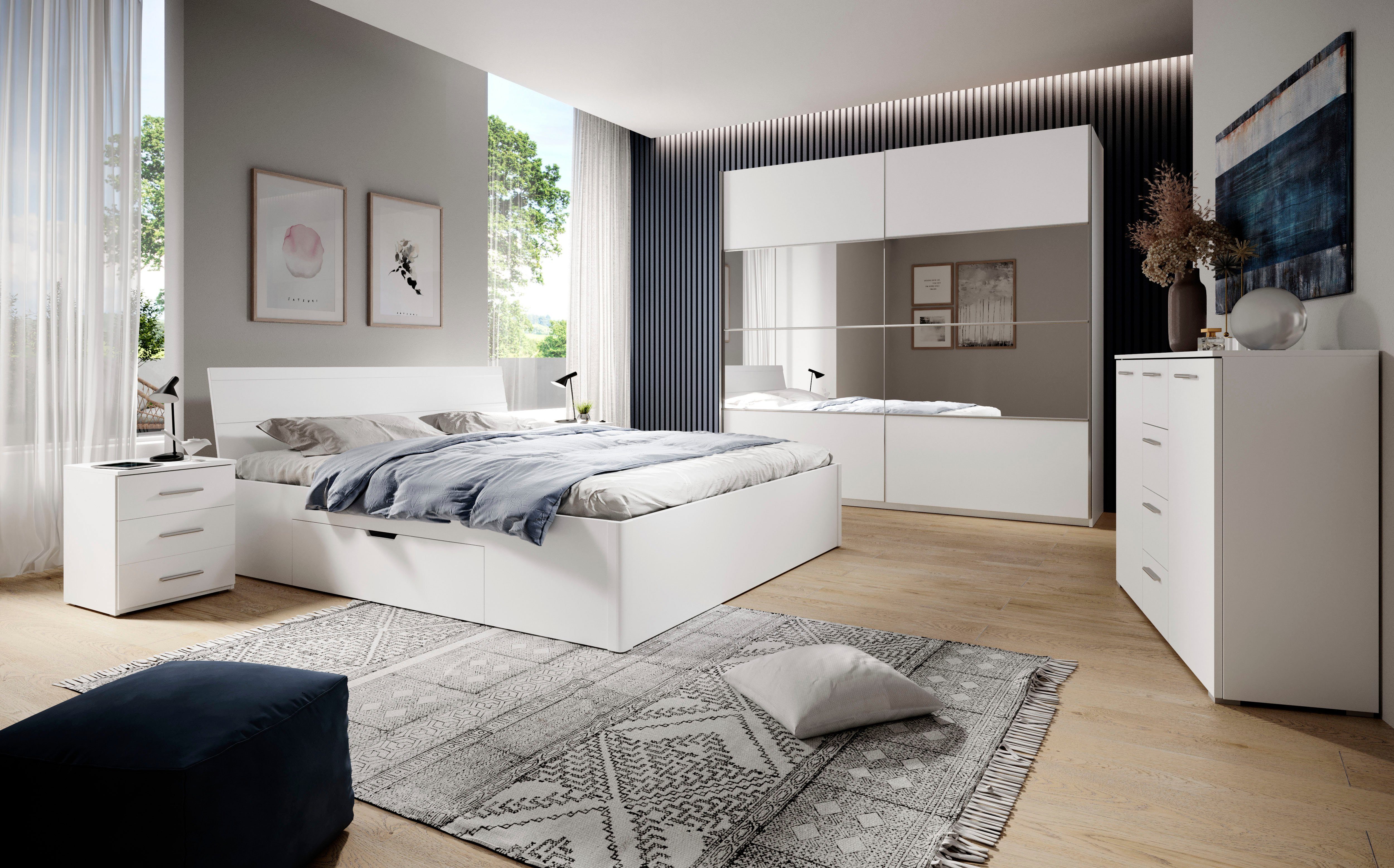 INOSIGN Slaapkamerserie Beta complete slaapkamer in 3 kleuren en 2 bedmaten(4-delig)