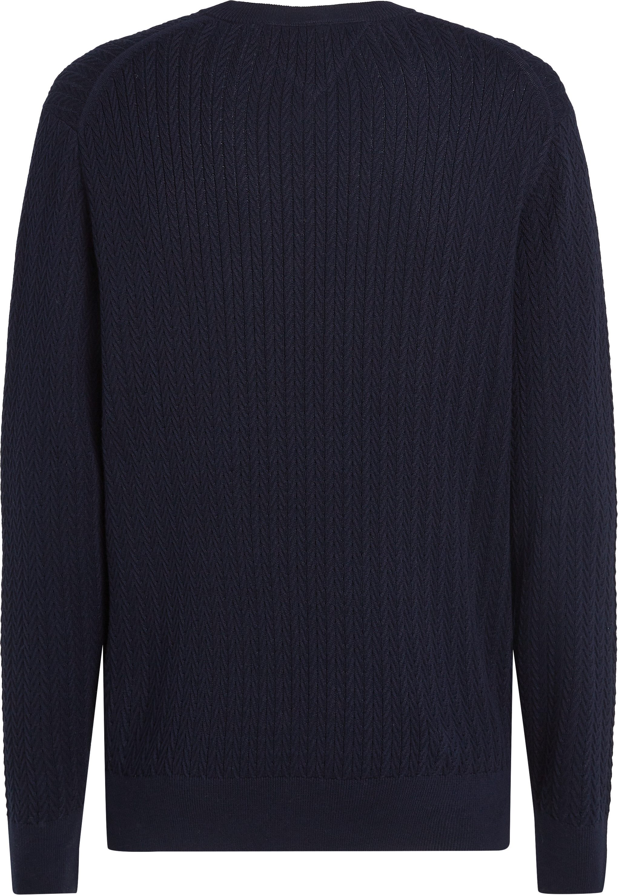 Tommy Hilfiger Gebreide trui HERRINGBONE STRUCTURE C NK