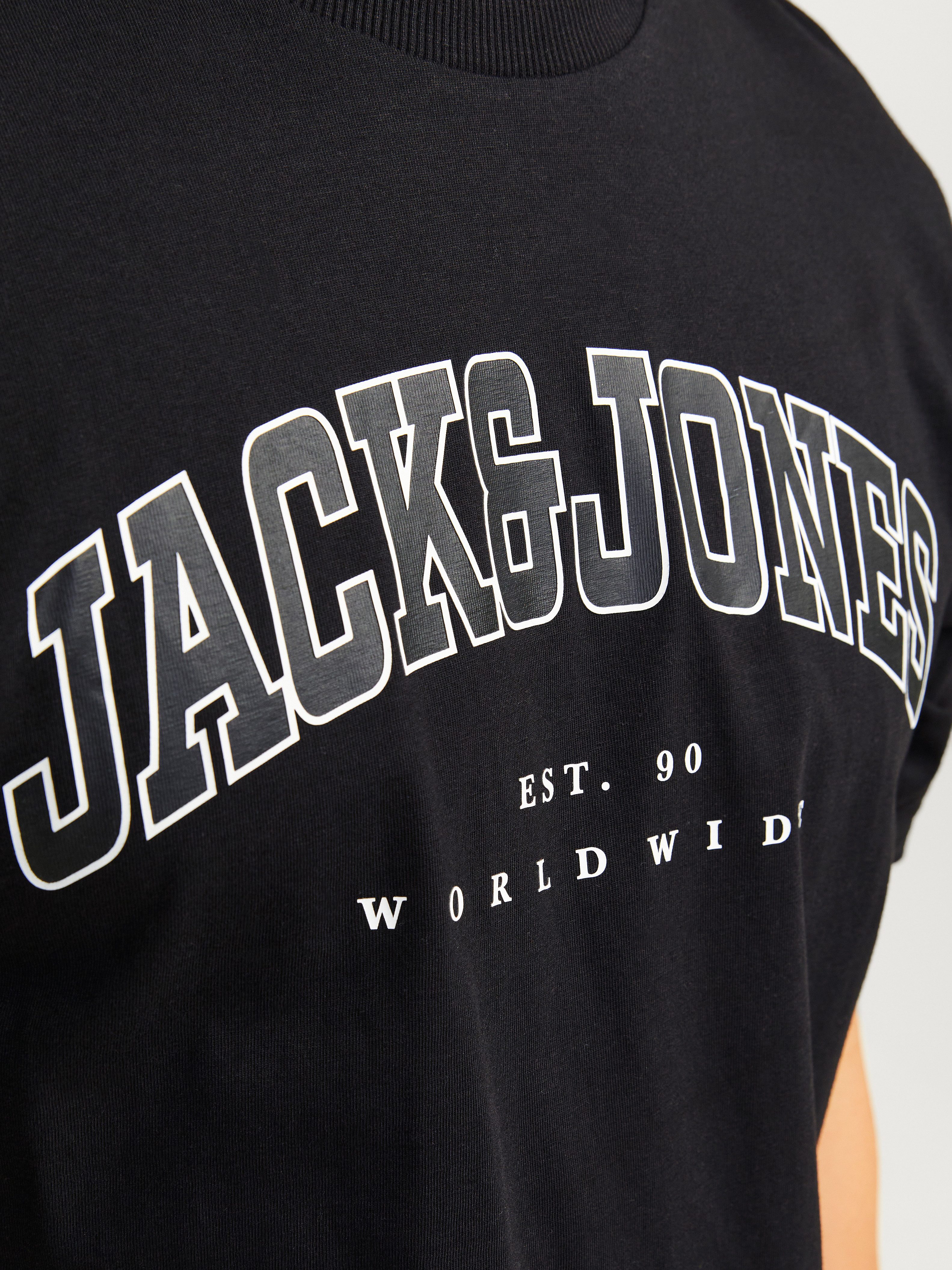 Jack & Jones Shirt met ronde hals JJECALEB VARSITY TEE SS O-NECK NOOS