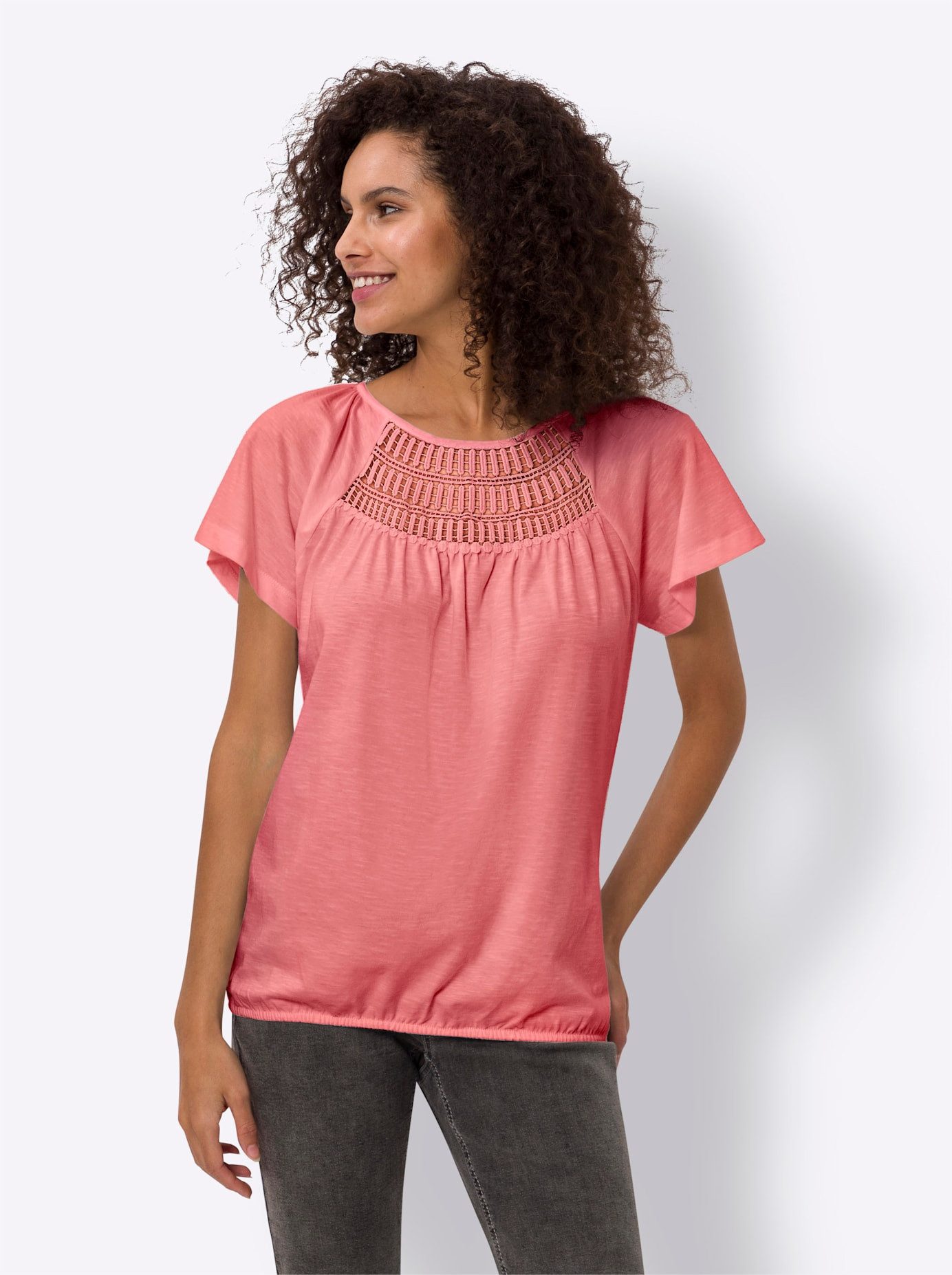 heine Shirt met korte mouwen Shirt (1-delig) dames t-shirts maat 36 rood