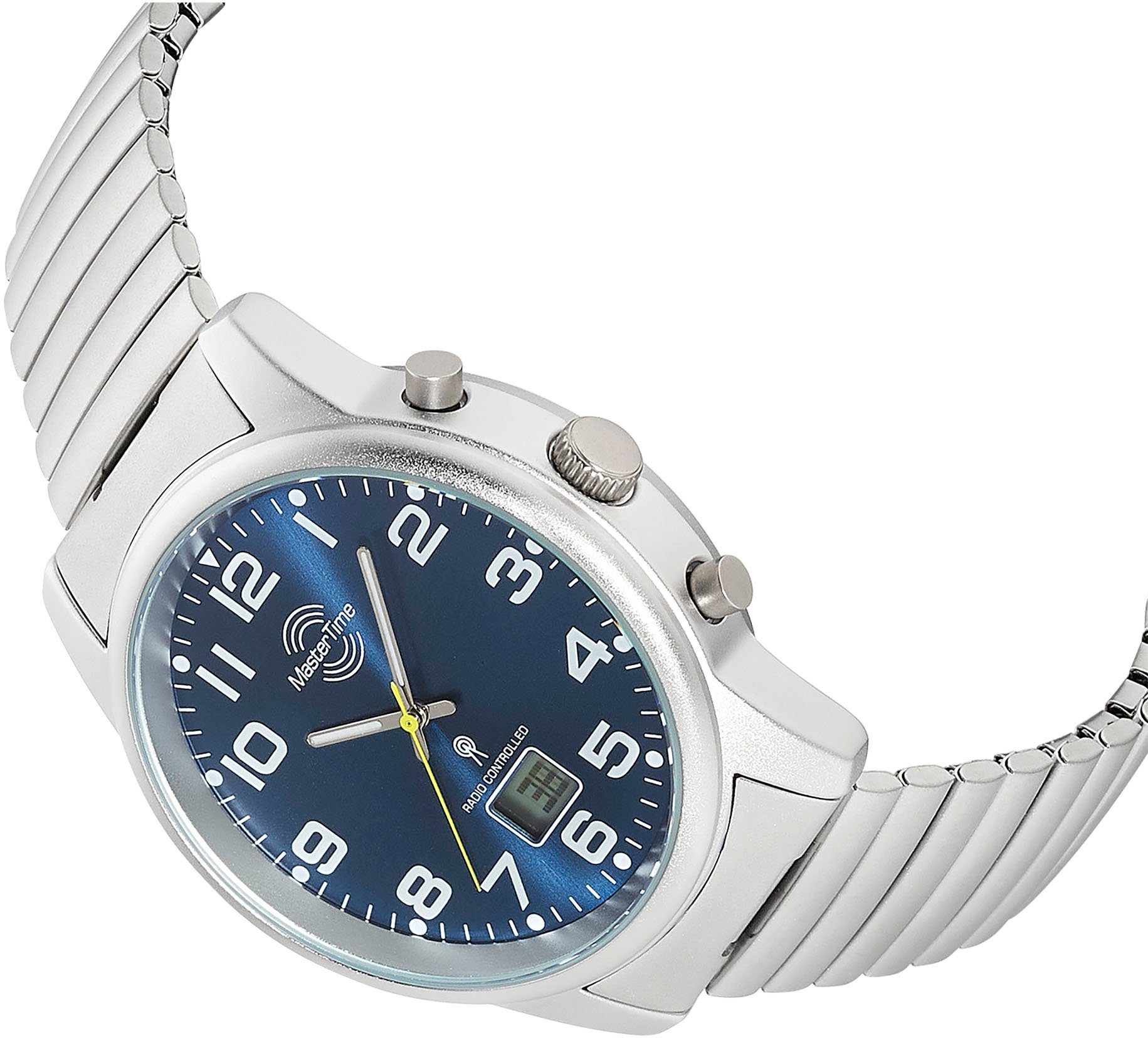 MASTER TIME Radiografisch horloge Super Power Armbanduhr, quartzhorloge, heren, datum, verlichtte wijzers, flexband, trekband