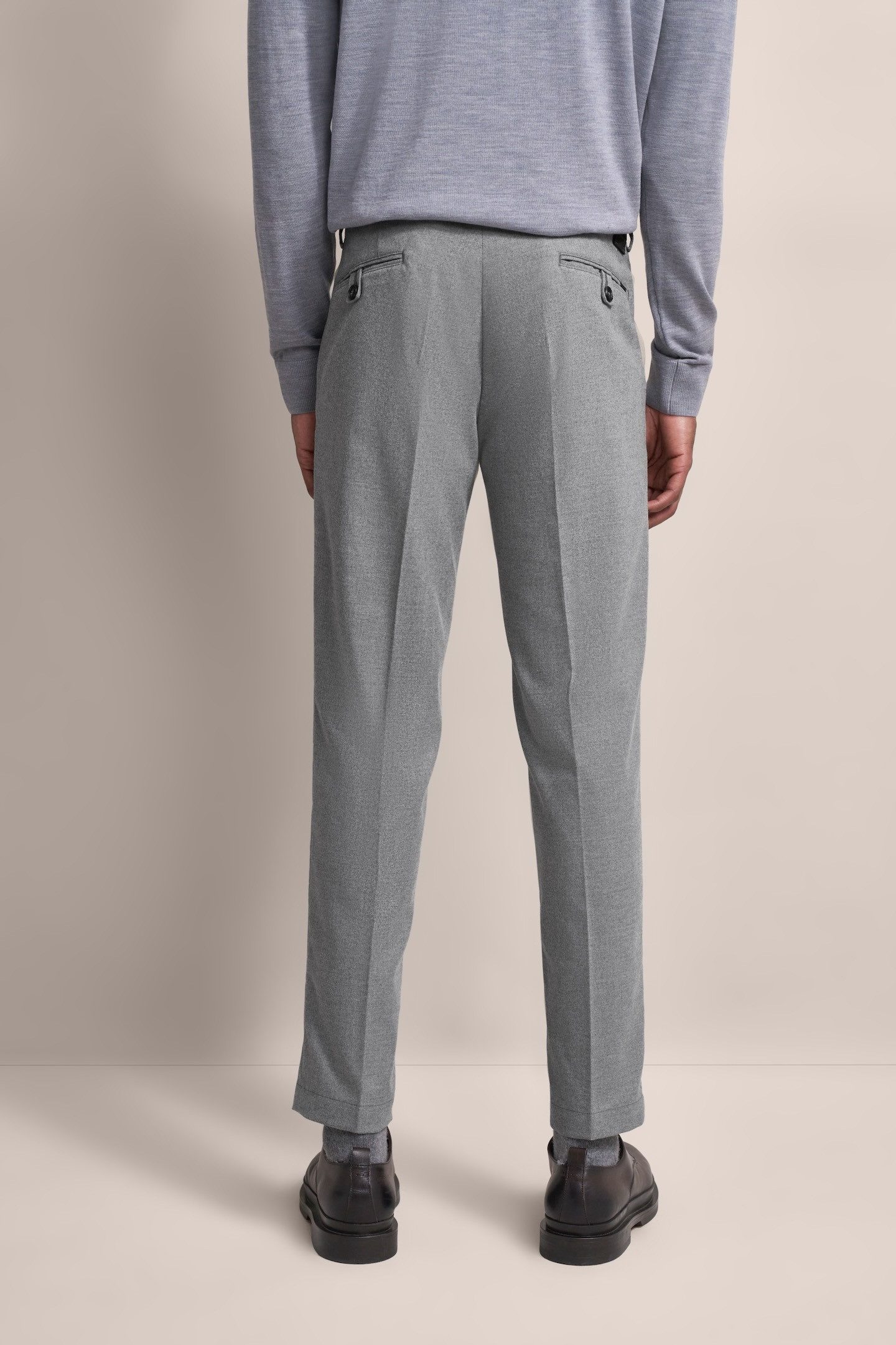 Bugatti Bandplooibroek met modern flanel soft-touch