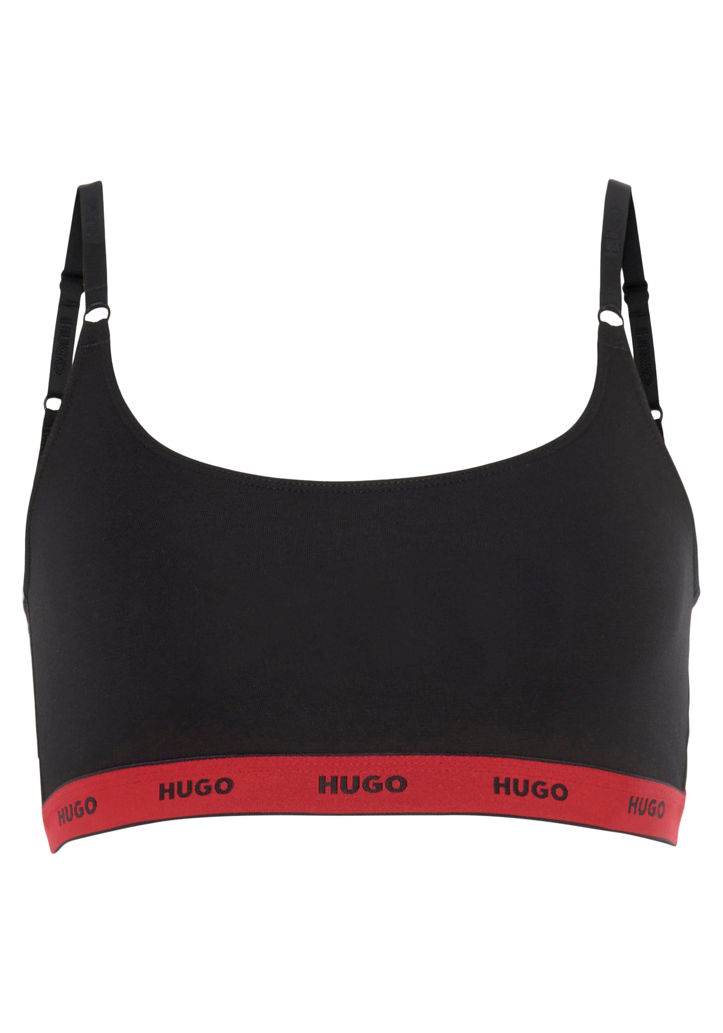 HUGO underwear Bralette-bh TWIN BRALETTE STRIPE met elastische taille (2-delig, Set van 2)