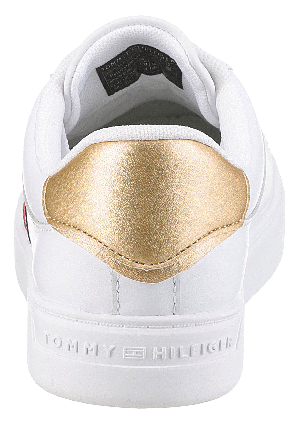 Tommy Hilfiger Plateausneakers ESSENTIAL COURT SNEAKER STRPS , vrijetijdsschoen, lage schoen, veterschoen met typische strepen