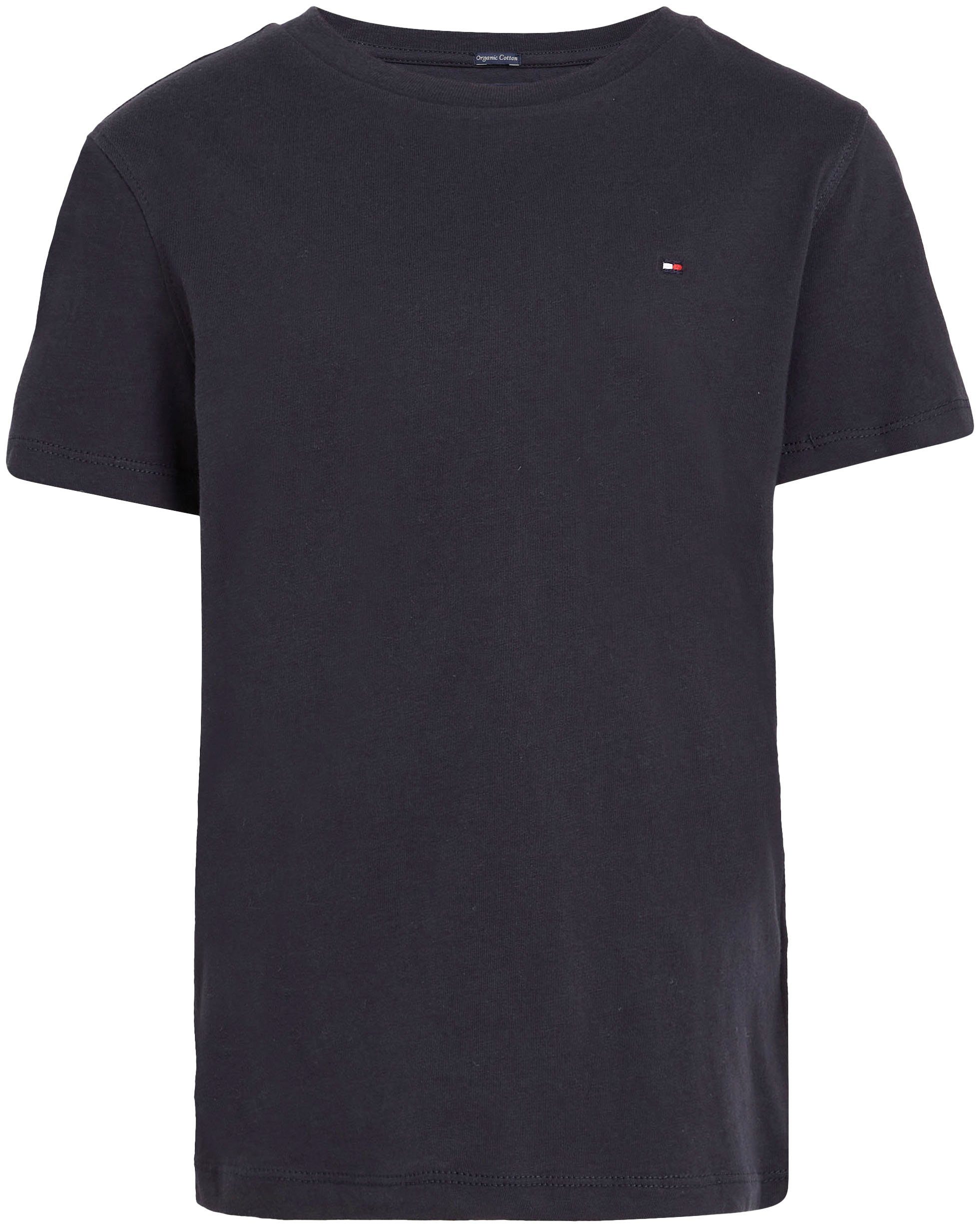 Tommy Hilfiger Shirt met ronde hals BOYS BASIC CN KNIT S/S met tommy hilfiger-merklabel
