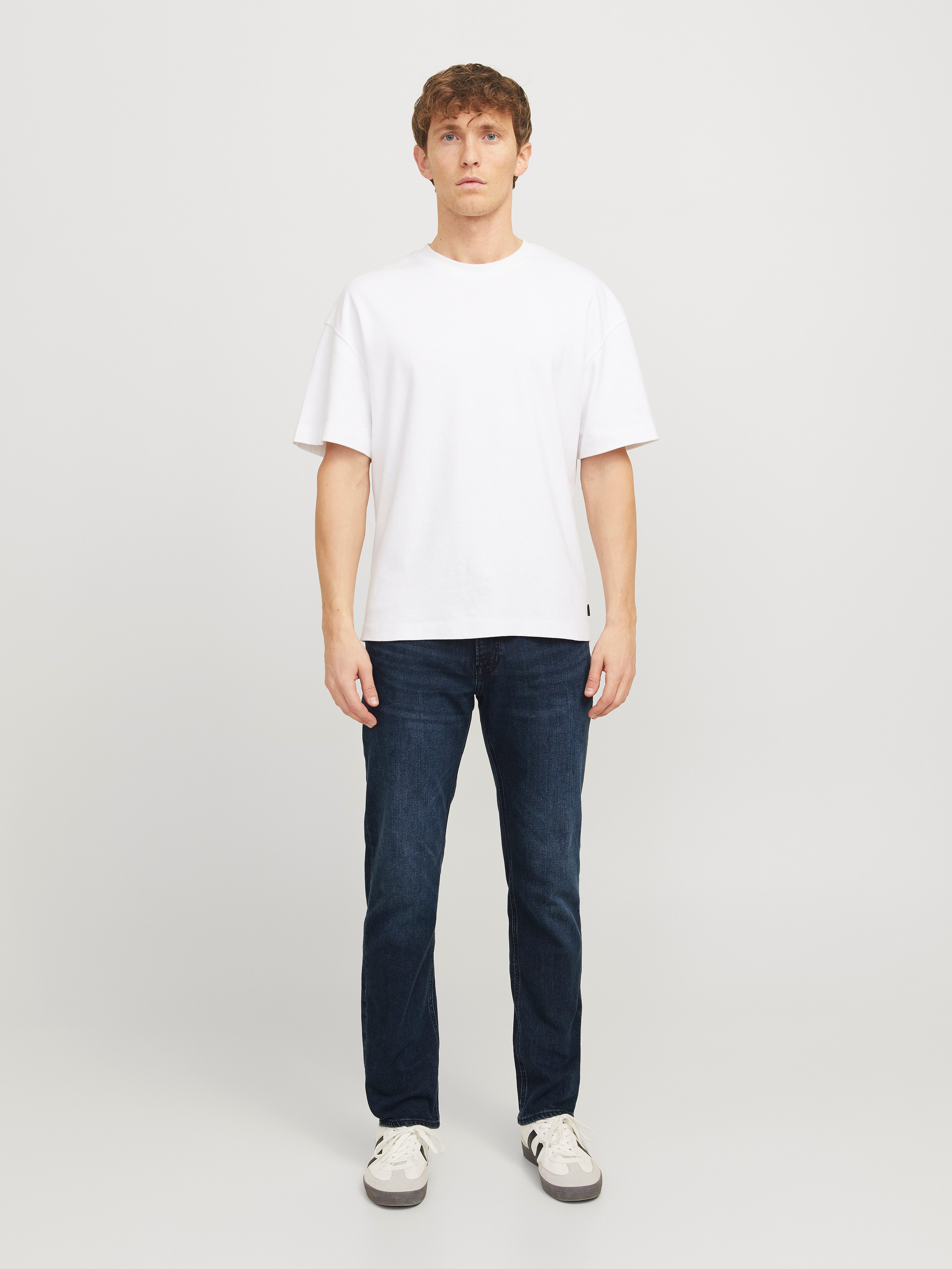 Jack & Jones Regular fit jeans JJICLARK in used-look, stretchcomfort en lage taille