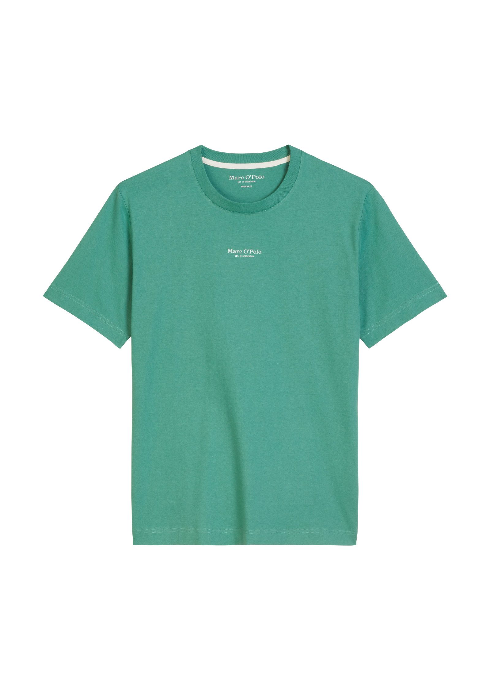 Marc O'Polo T-shirt een klein, bescheiden logo in contrastkleur siert de borst