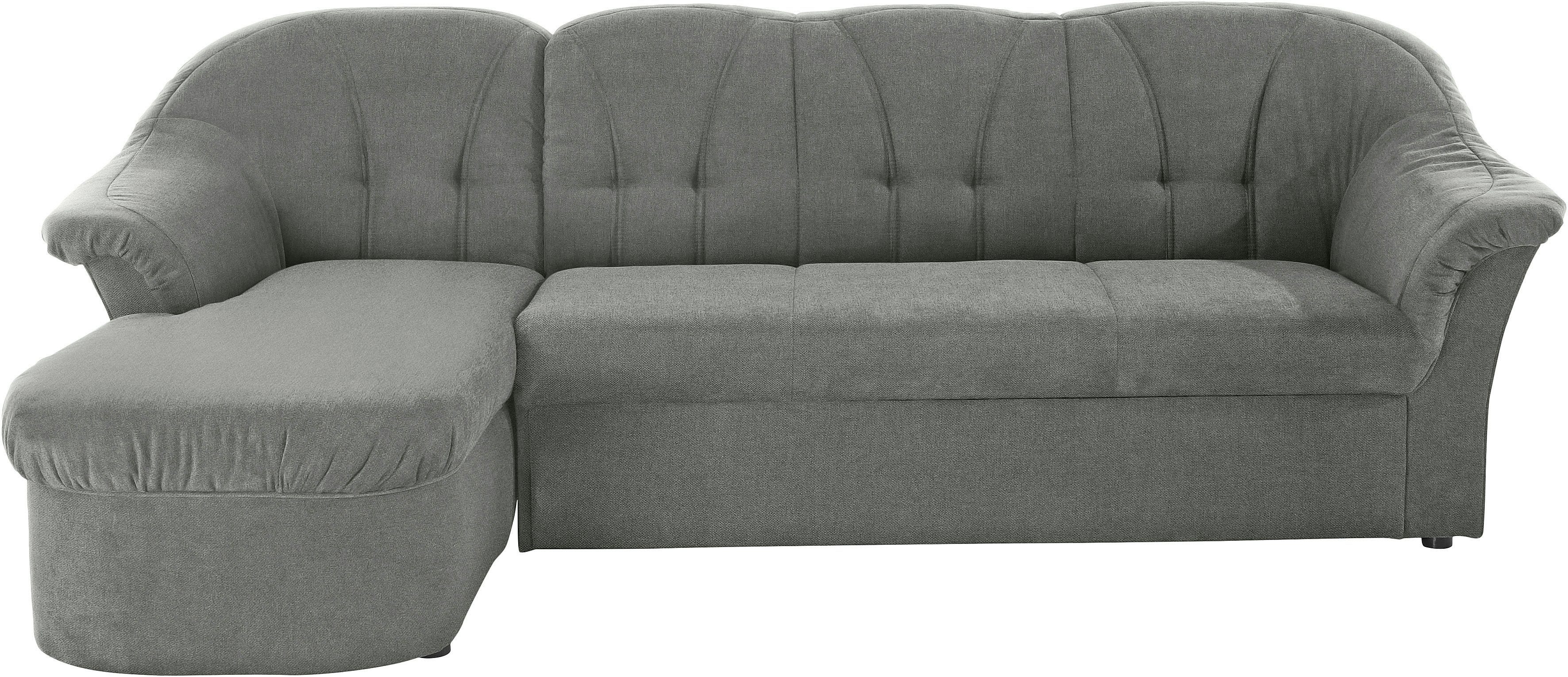 DOMO collection Hoekbank Pegnitz, elegante rugstiksels, comfortabel, L-vorm