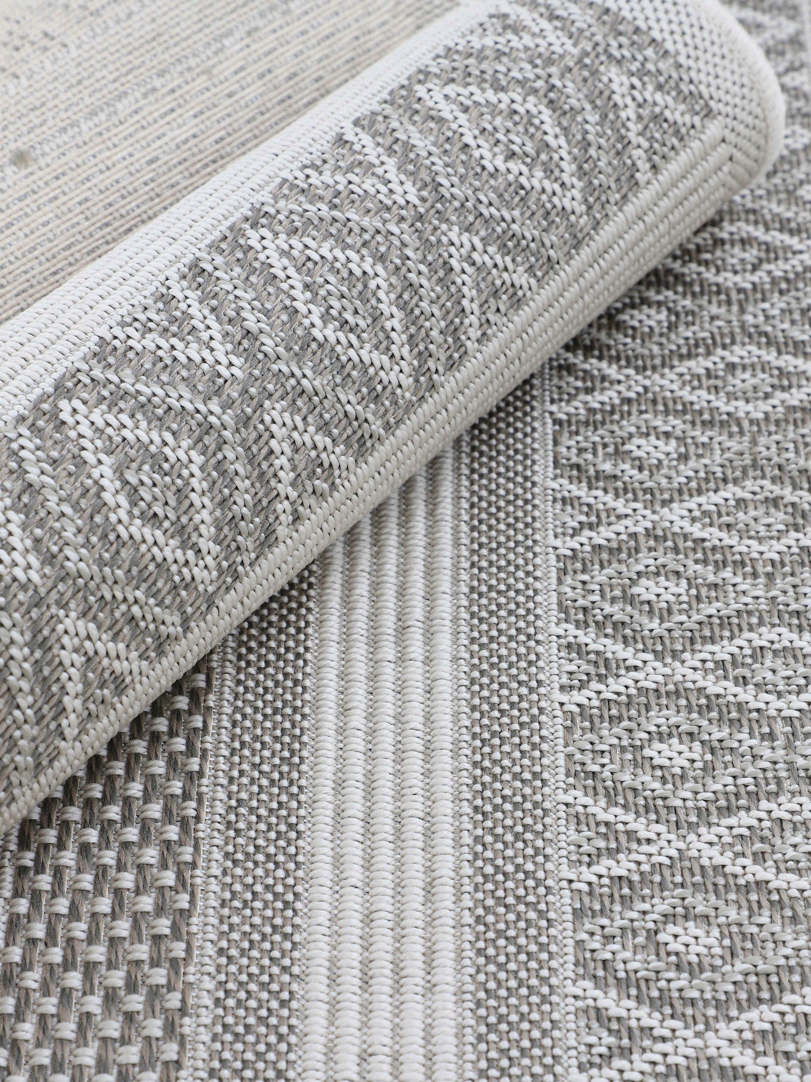 carpetfine Vloerkleed Boho 101 robust vlakweefsel, sisal look, uv-bestendig, buitenruimte