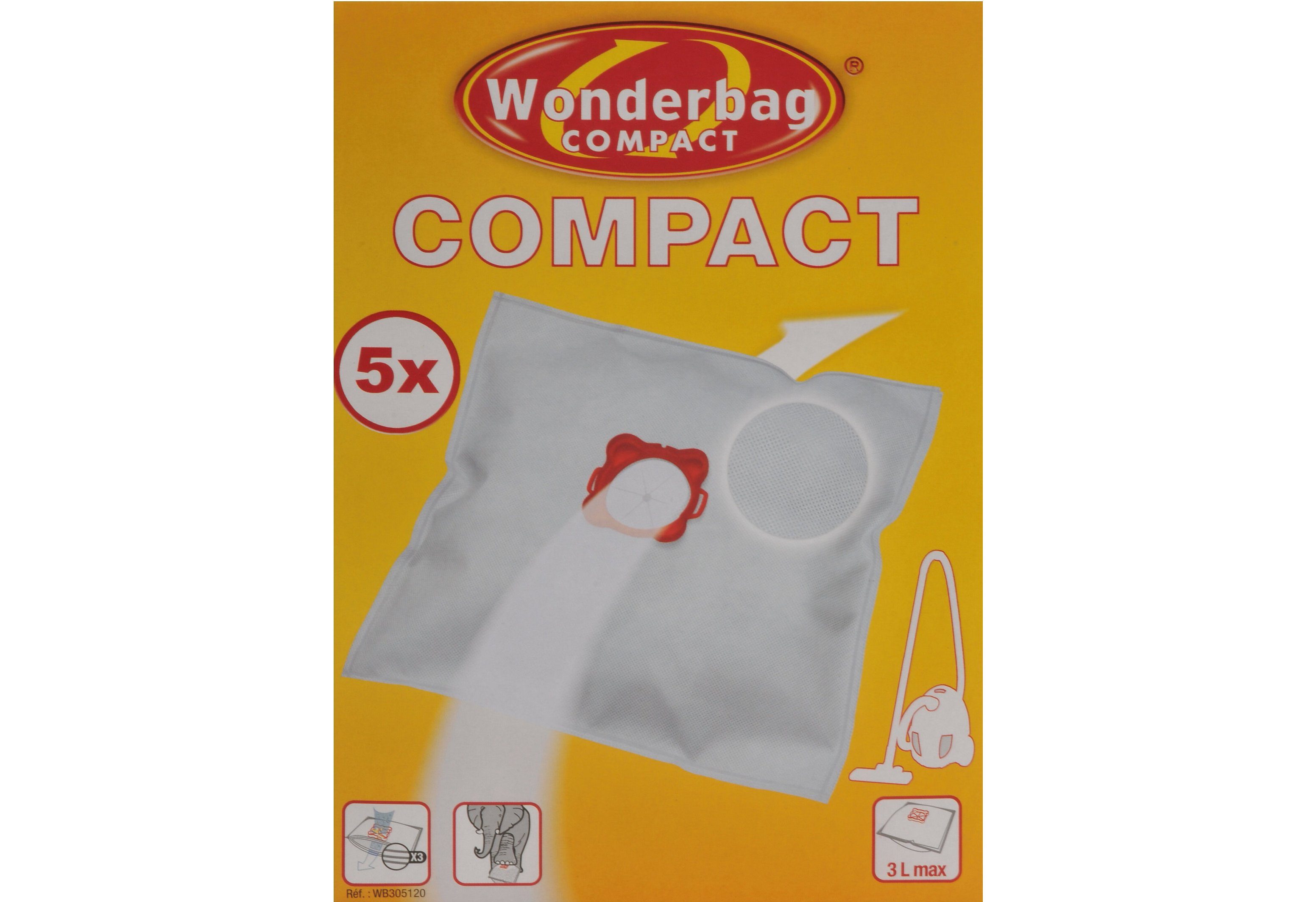 Rowenta Stofzuigerzak Wonderbag Compact WB3051 3-laags met scheurbestendige geweven structuur