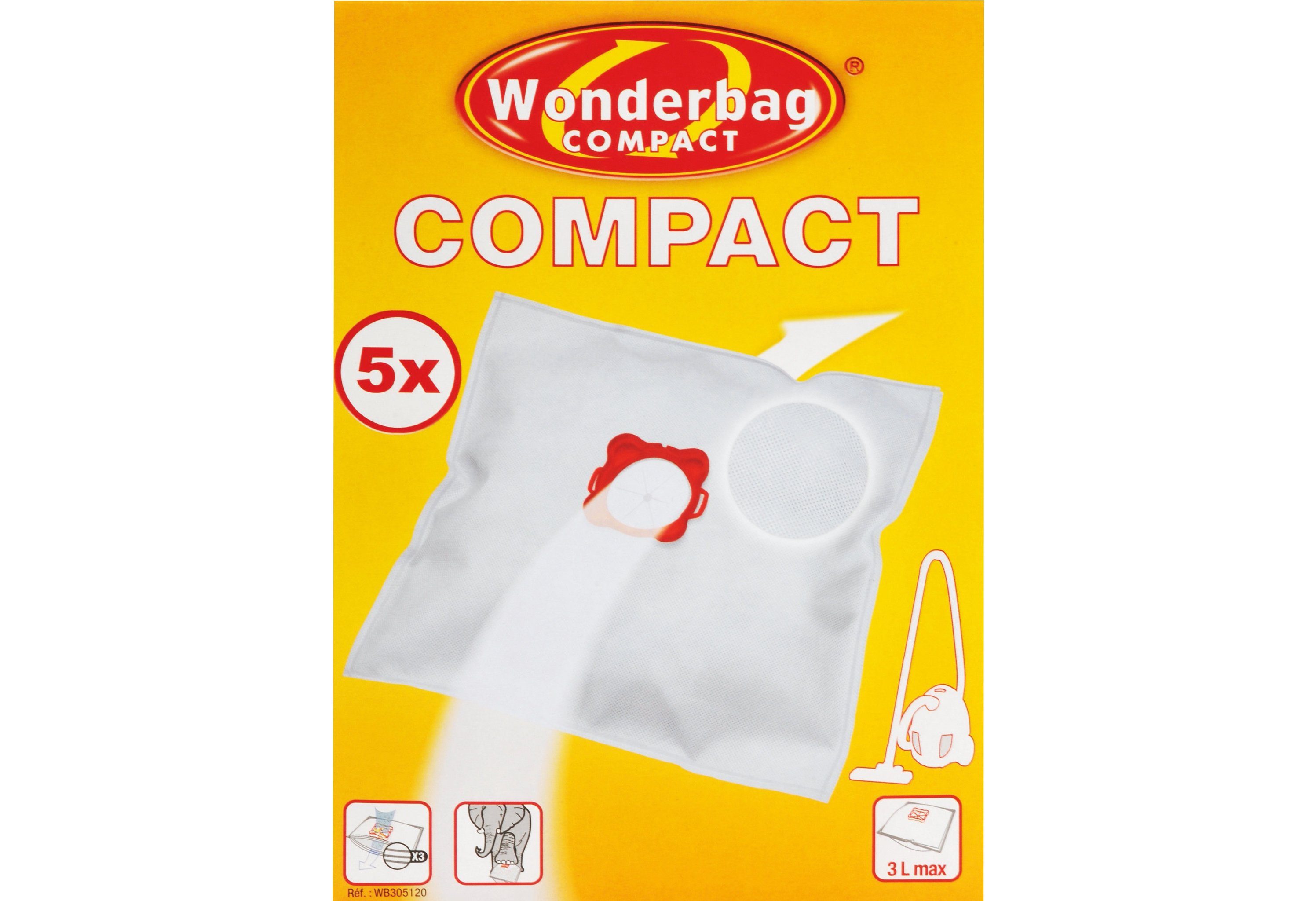 Rowenta Stofzuigerzak Wonderbag Compact WB3051 3-laags met scheurbestendige geweven structuur