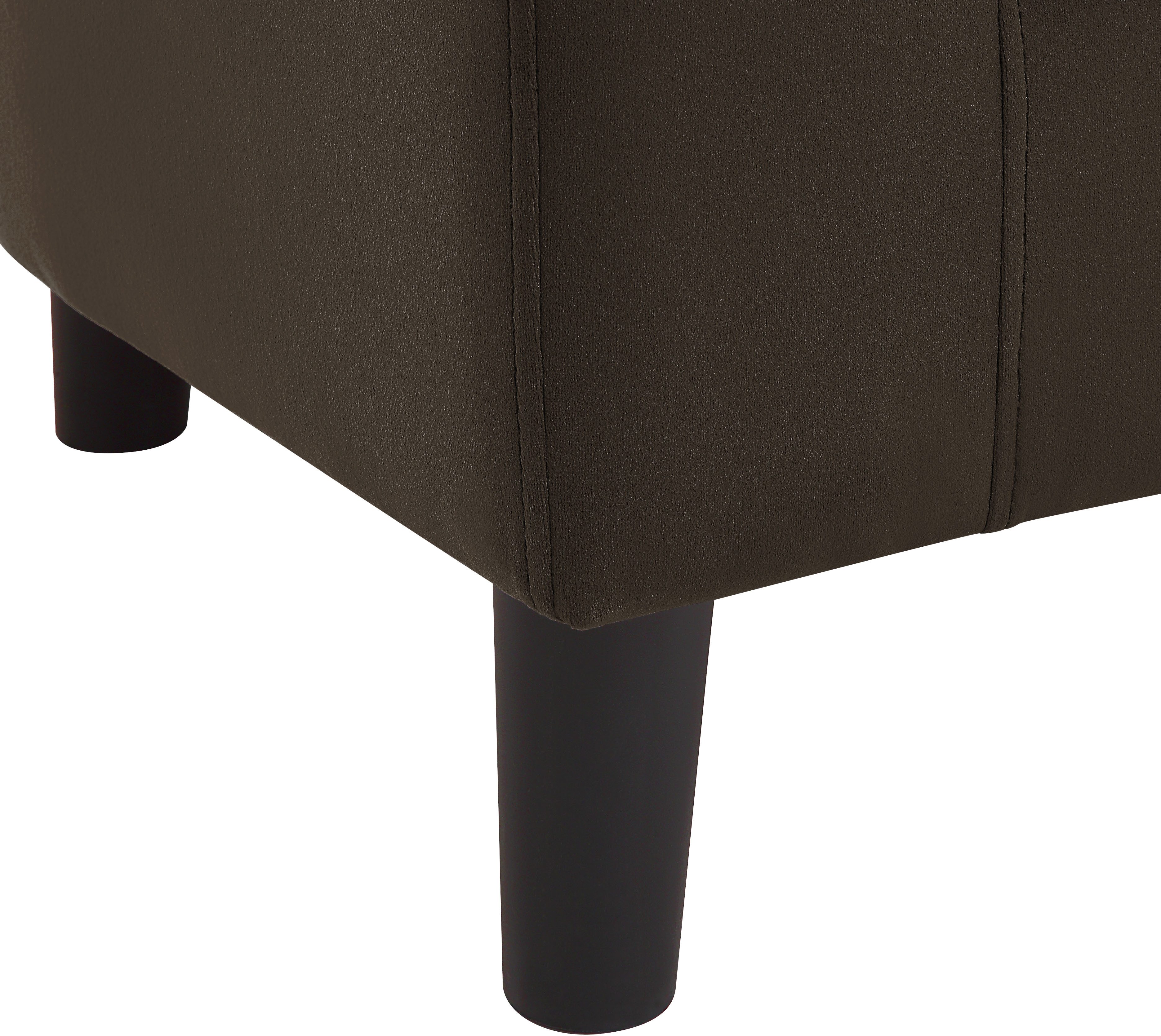 ATLANTIC home collection Fauteuil Carlos Cocktailsessel, loungesessel met fluwelen stof en veerkern