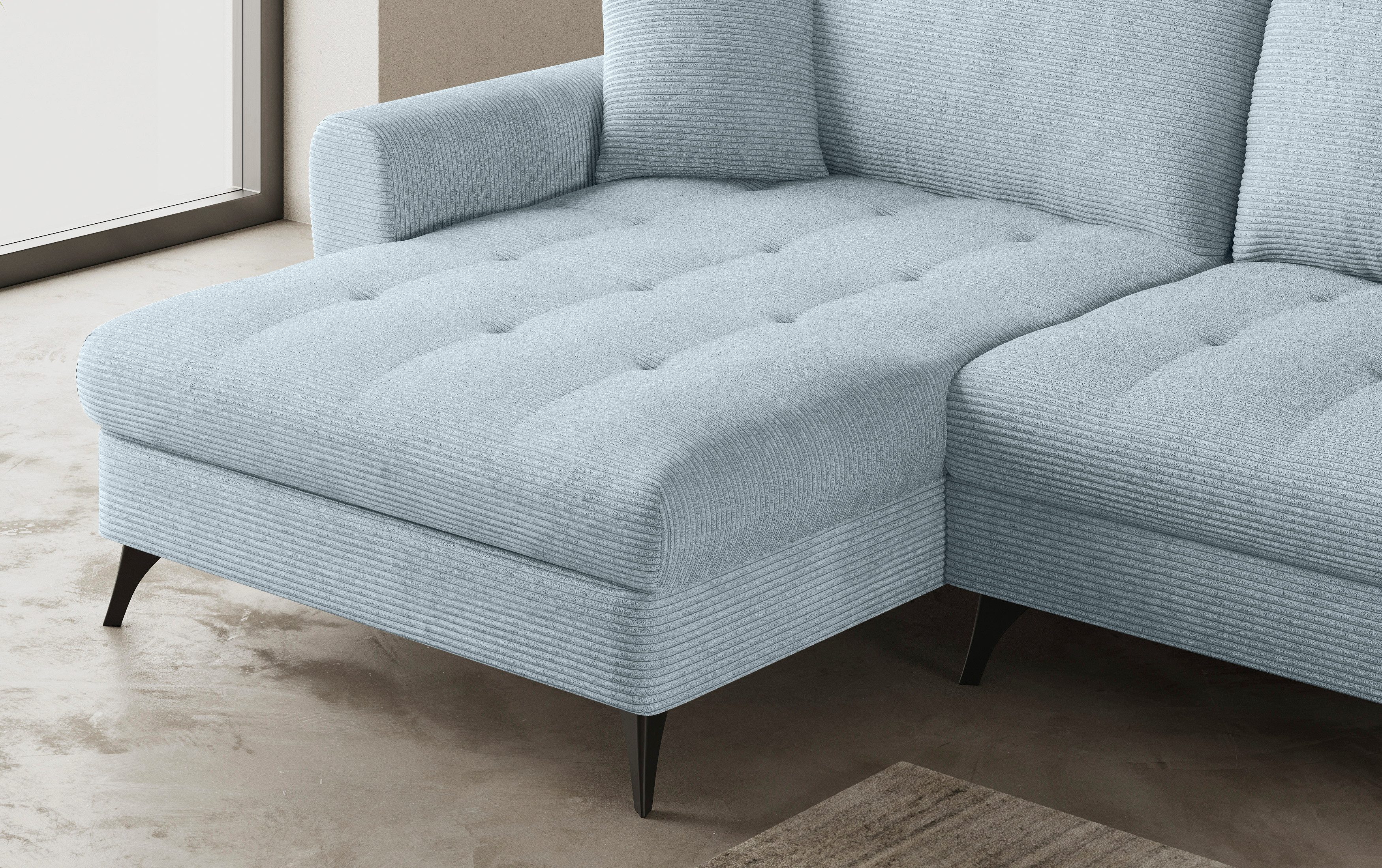 Mr. Couch Hoekbank Blackburn II L-vorm Optioneel met koudschuimvering tot 140 kg belastbaar