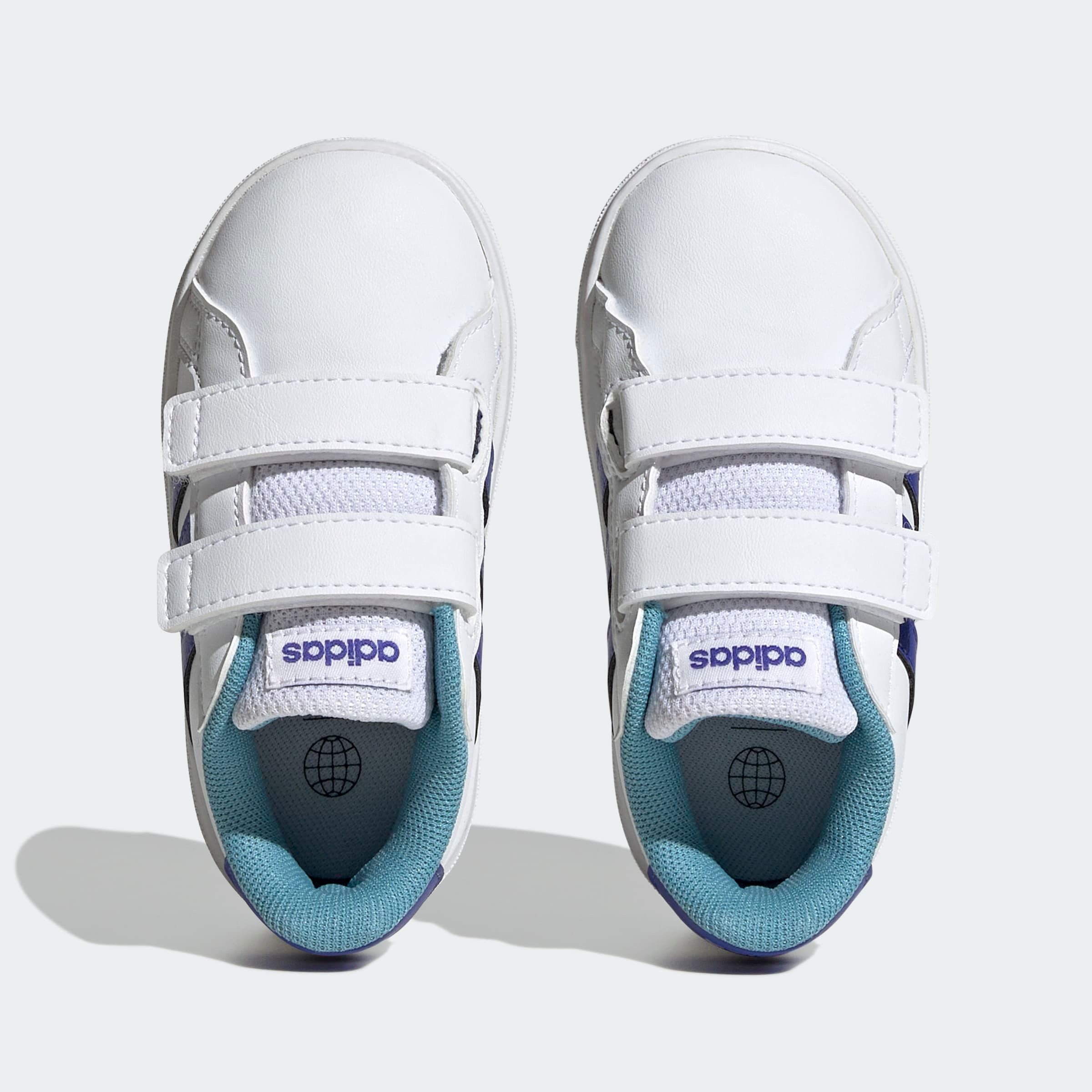 adidas Sportswear Sneakers GRAND COURT LIFESTYLE HOOK AND LOOP voor kinderen, ontwerp geïnspireerd door de adidas superstar