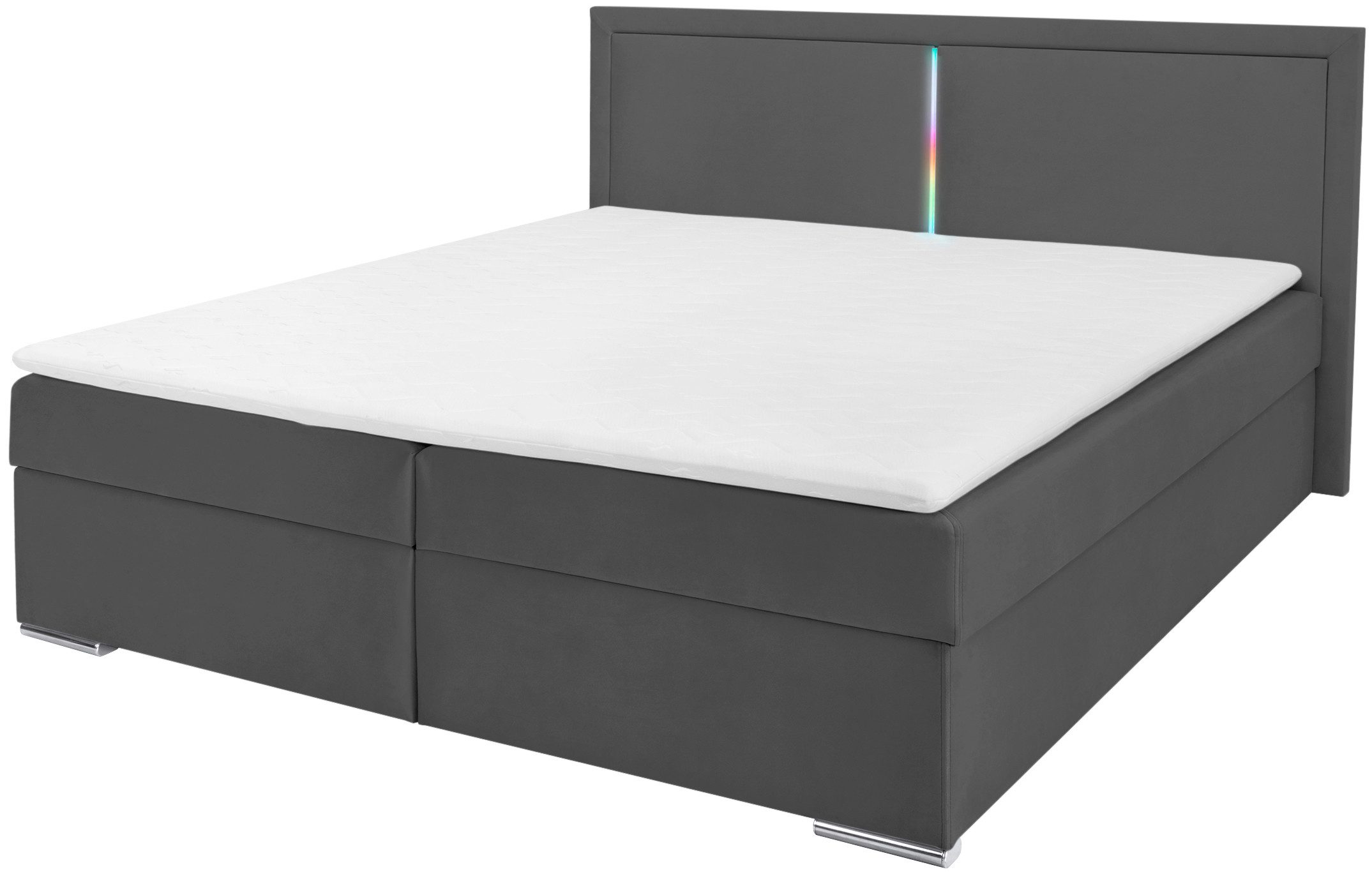 COLLECTION AB Boxspring Athena Incl. LED-verlichting, topper en opbergruimte