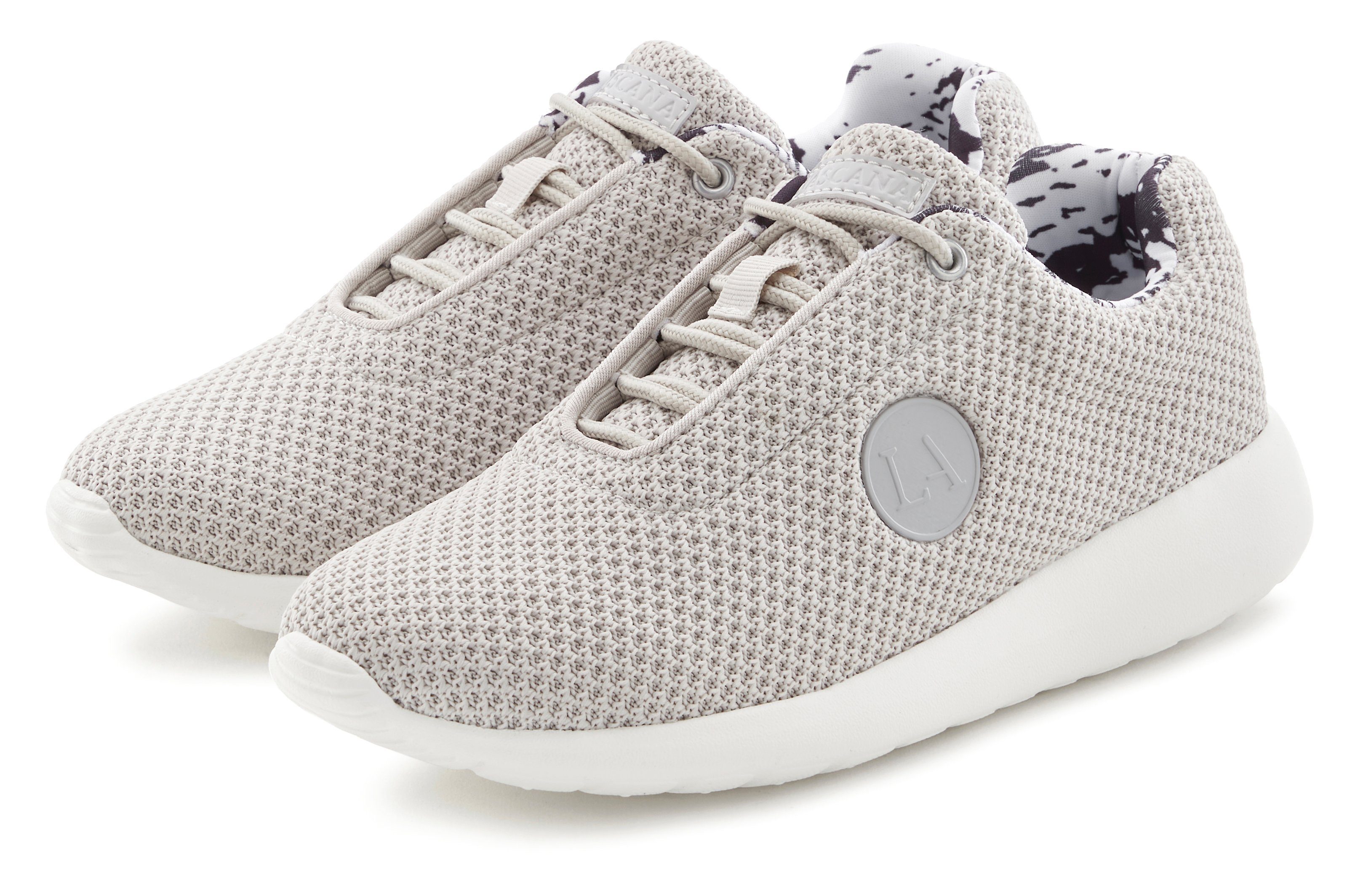 active by Lascana Sneakers met comfort-binnenzool, veterschoen, vrijetijdsschoen vegan dames lage sneakers maat 37 grijs