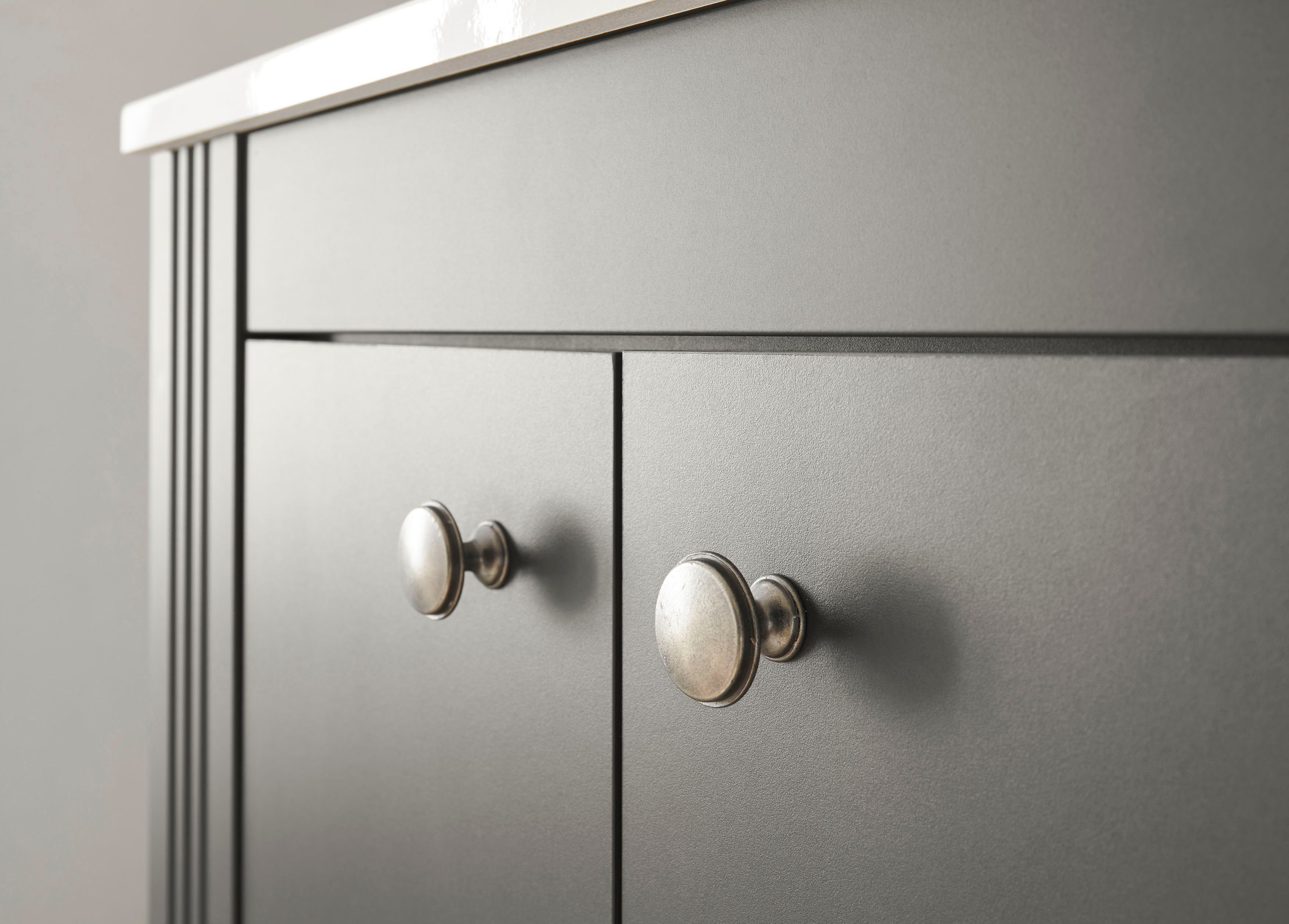 Home affaire Wastafelonderkast WESTMINSTER, Waschbeckenunterschrank inkl. Waschbecken, Metallgriffe in romantische rustieke stijl, exclusief by otto (1 stuk)