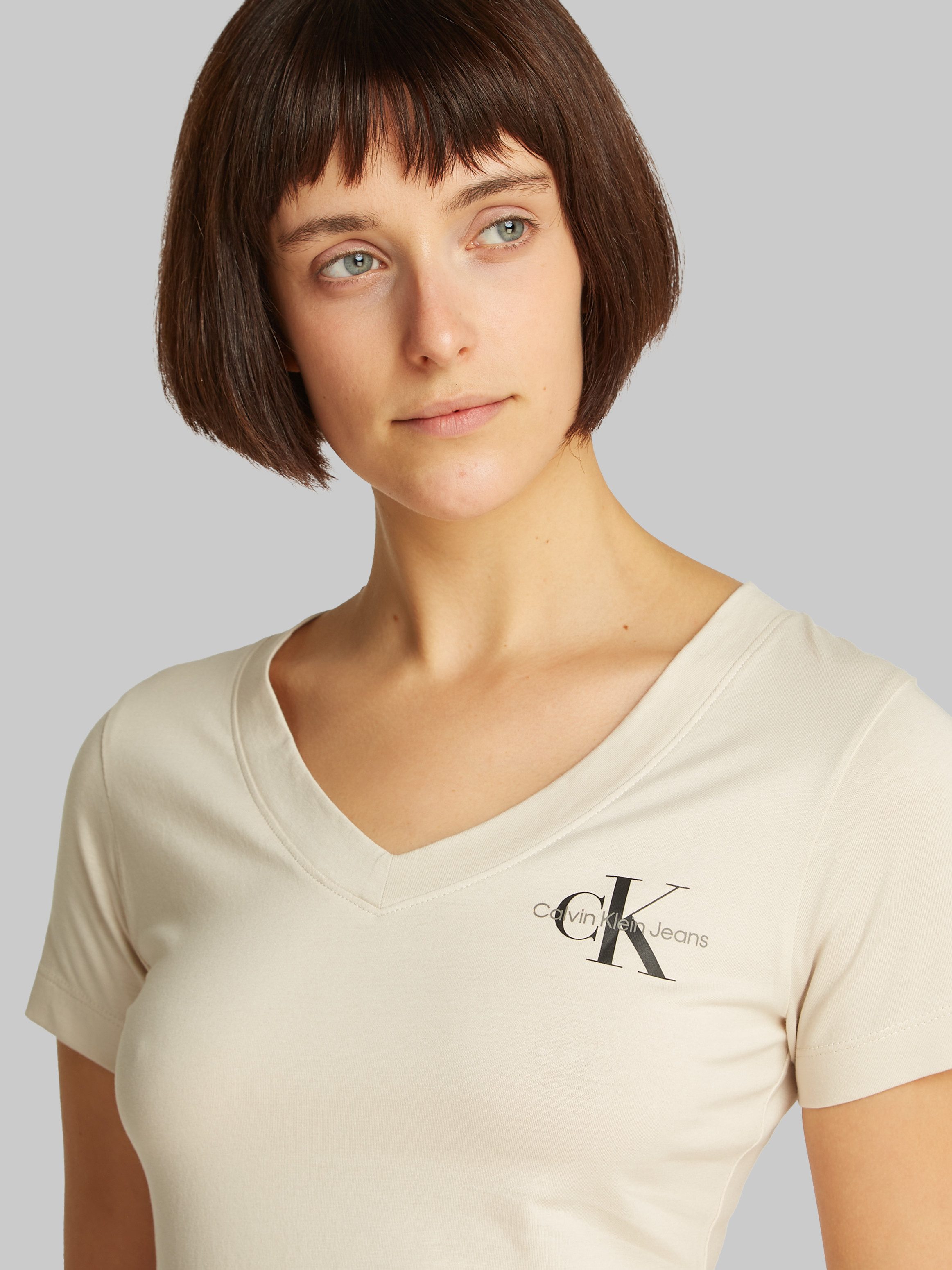 Calvin Klein T-shirt 2-PACK MONOLOGO V-NECK TEE (Set van 2)