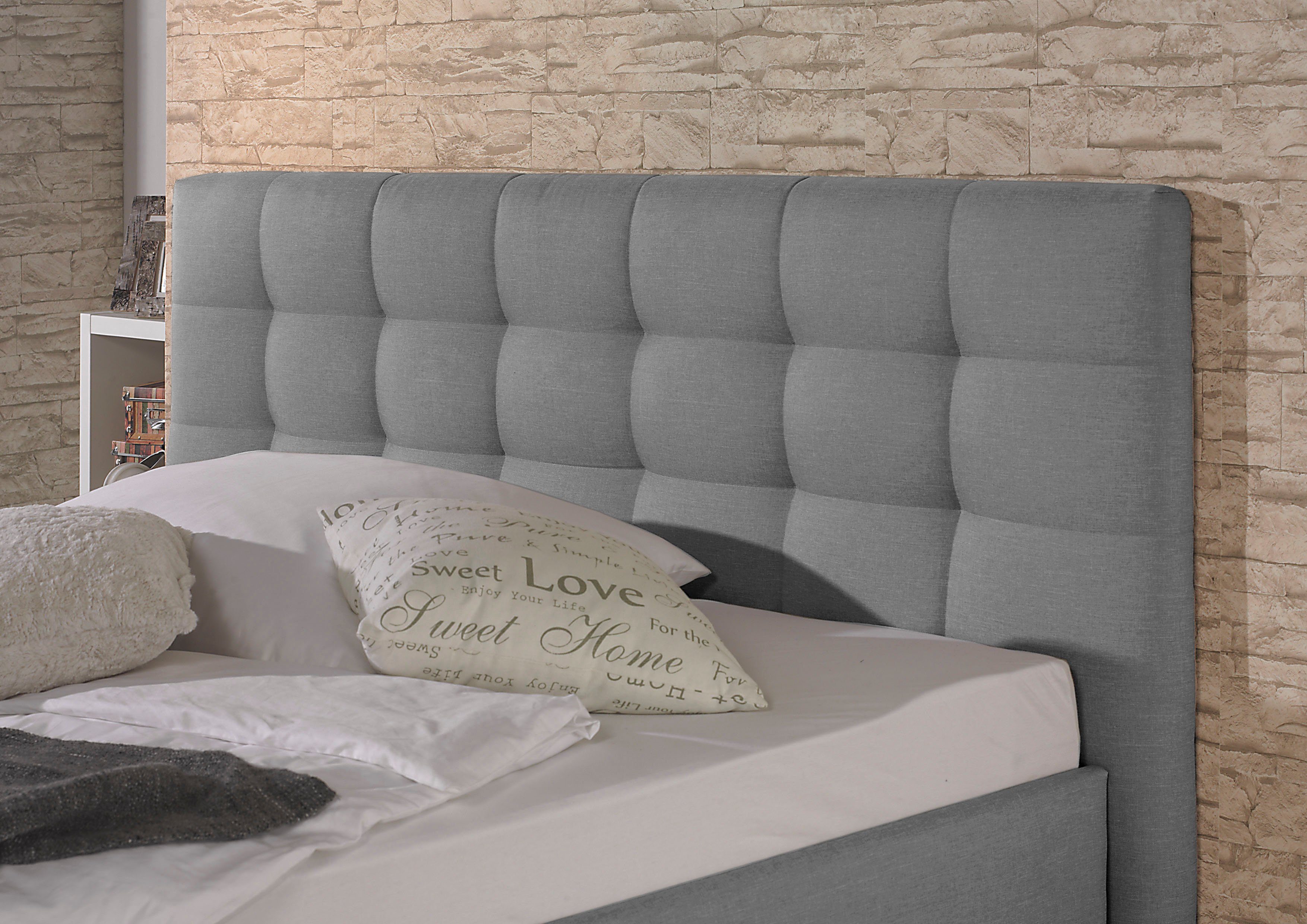 Maintal Gestoffeerd bed Madane naar keuze met matras in de hardheden h2, h3 of h4