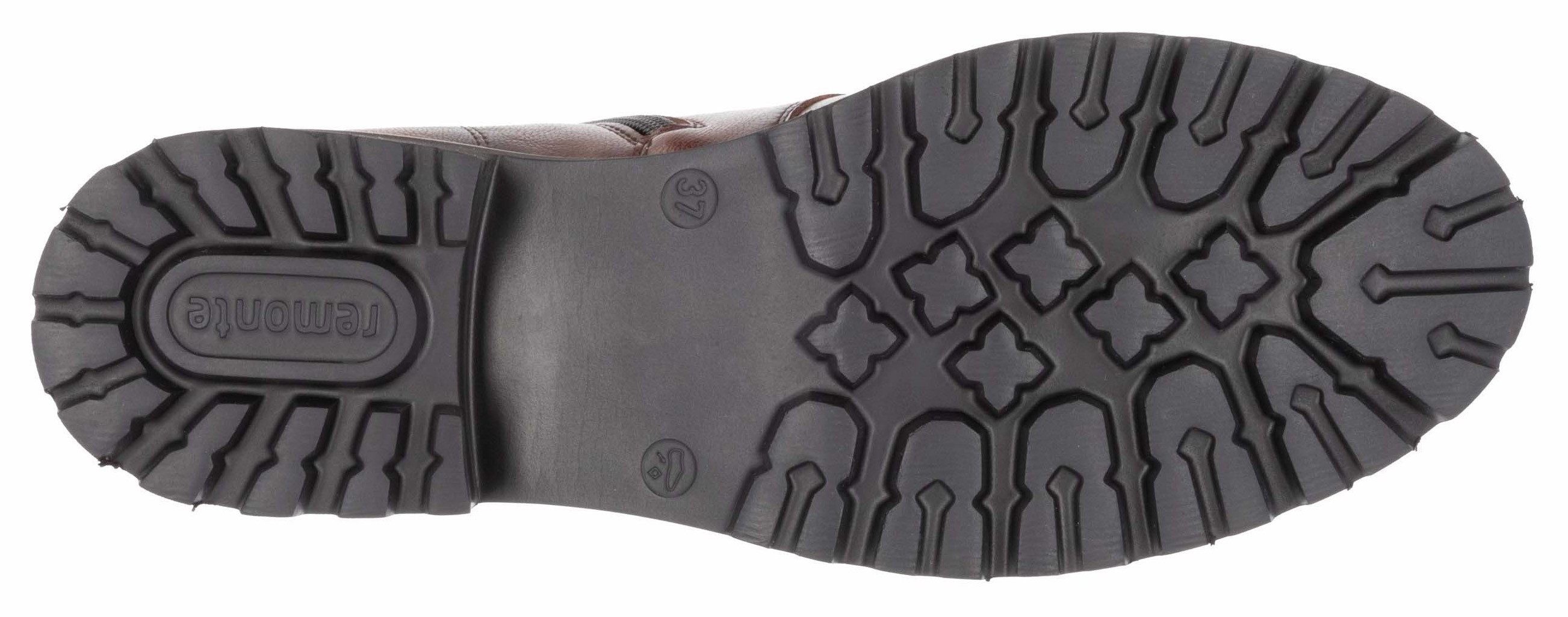 Remonte Veterschoenen blokhak, veterschoen, enkellaars in used look
