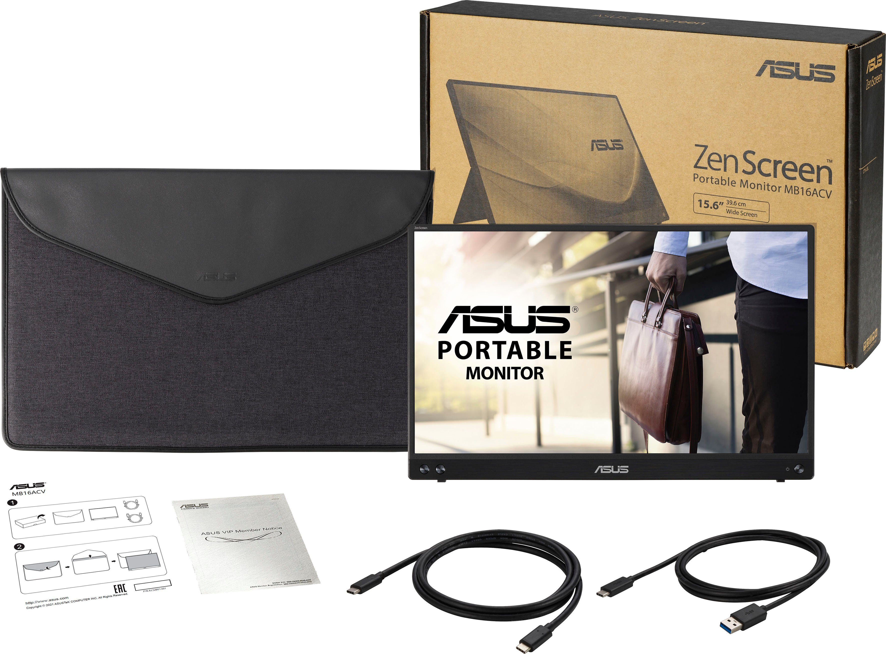 Asus Losse monitor MB16ACV, 40 cm / 16", Full HD