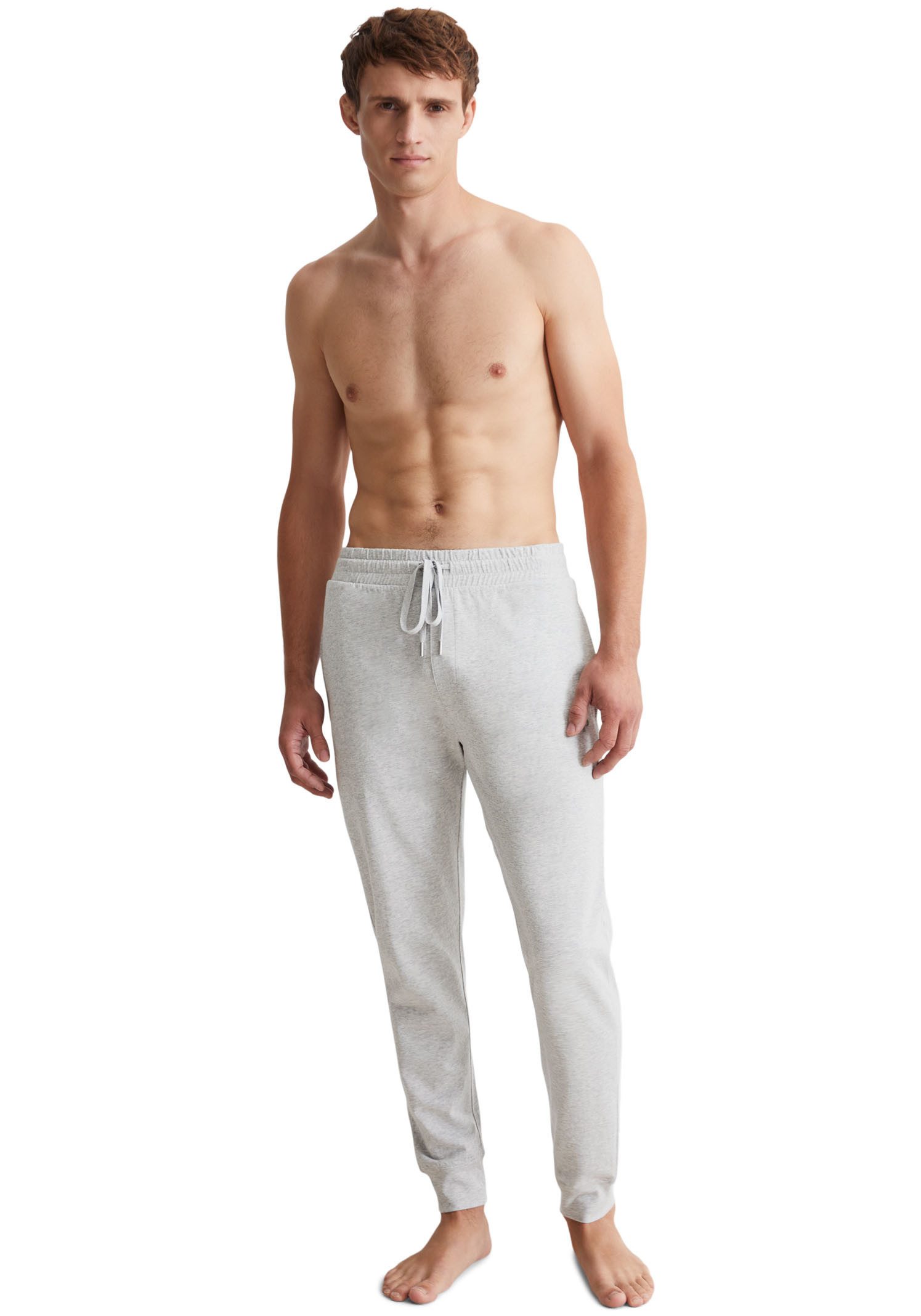 Marc O'Polo Pyjamabroek Heavy-jersey met stijlvolle logoprint