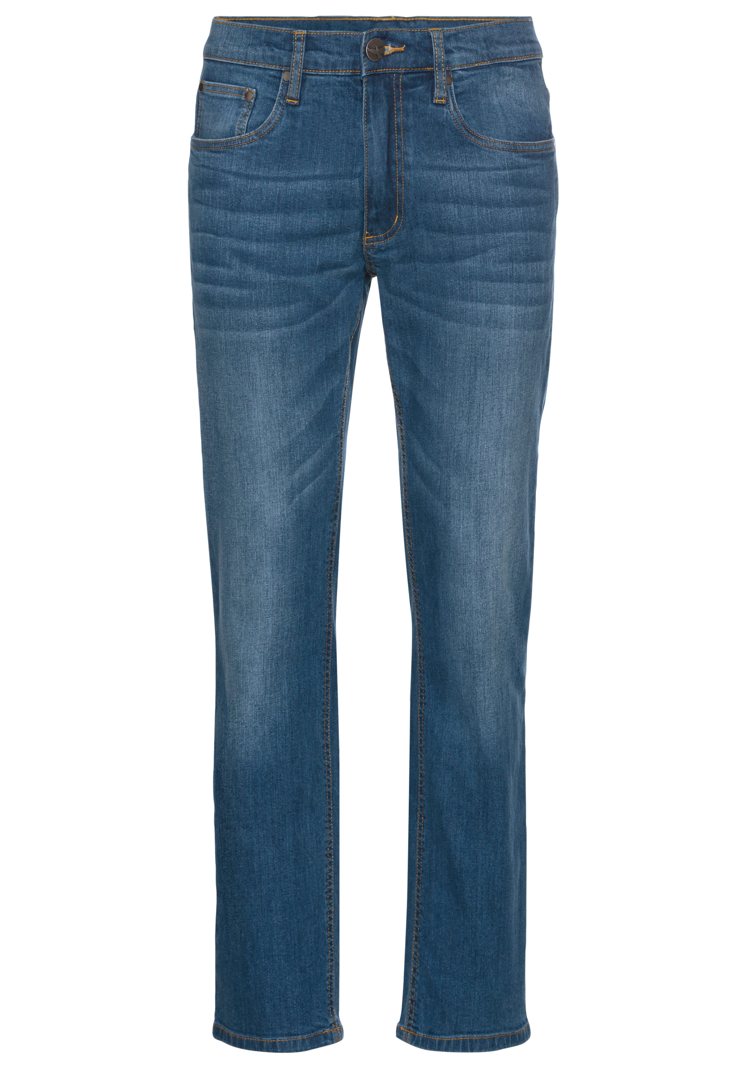 Arizona Stretch jeans rechte pijp lage taillehoogte met riemlussen