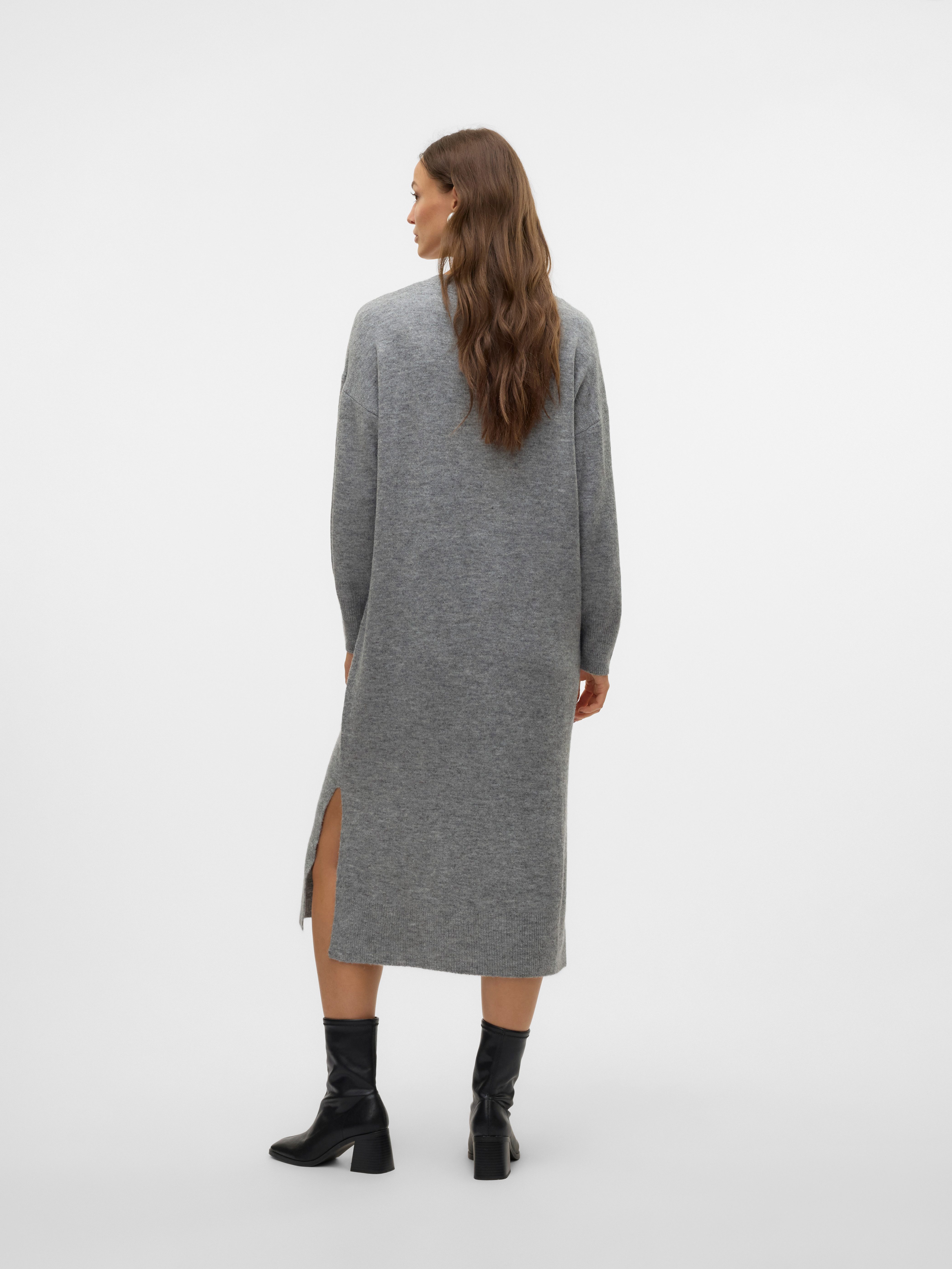 Vero Moda Gebreide jurk VMJUPITER LS V-NECK CALF DRESS BF
