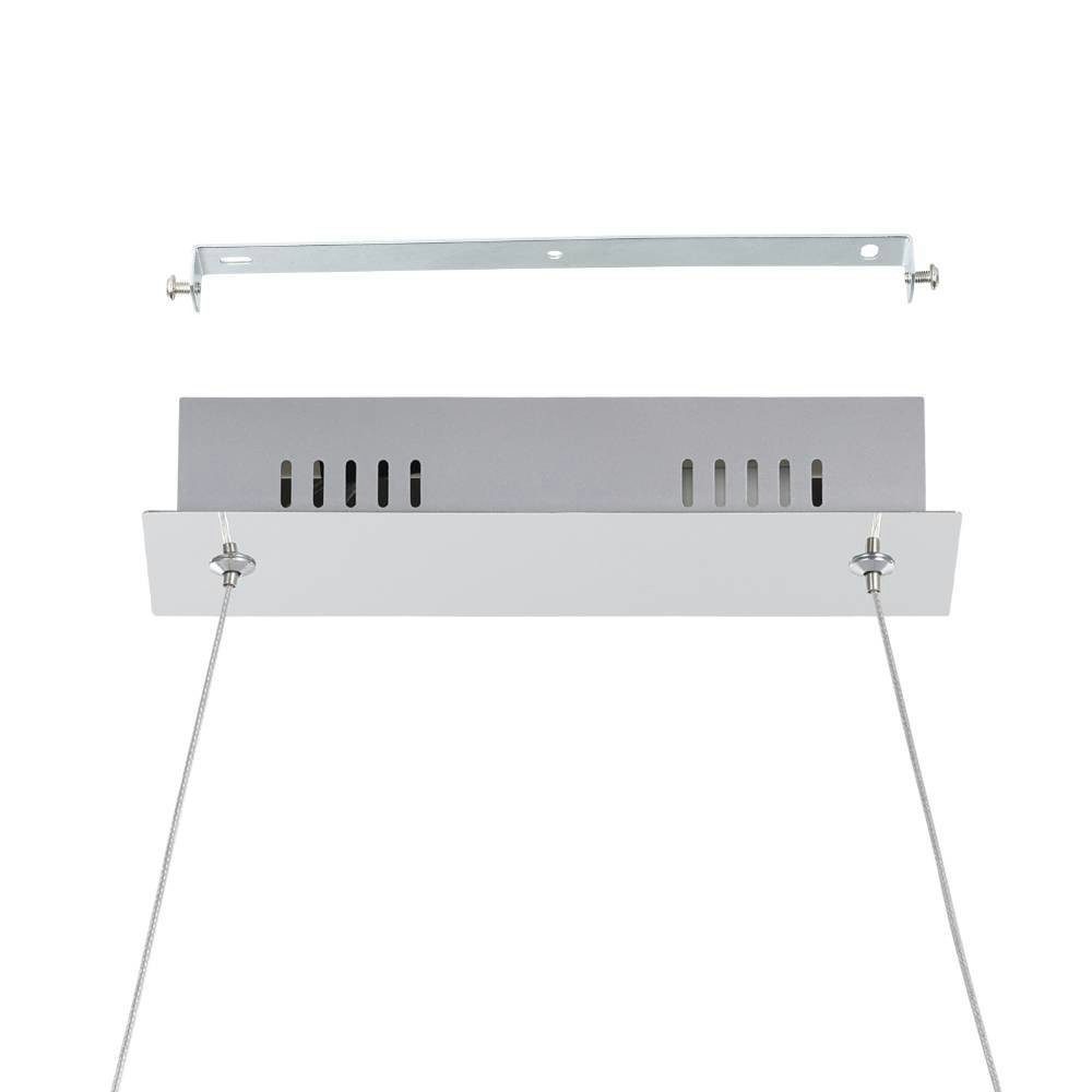 EGLO Hanglamp LASANA 2 hanglamp, chroom, wit, pendellamp, 3-vlamig, modern
