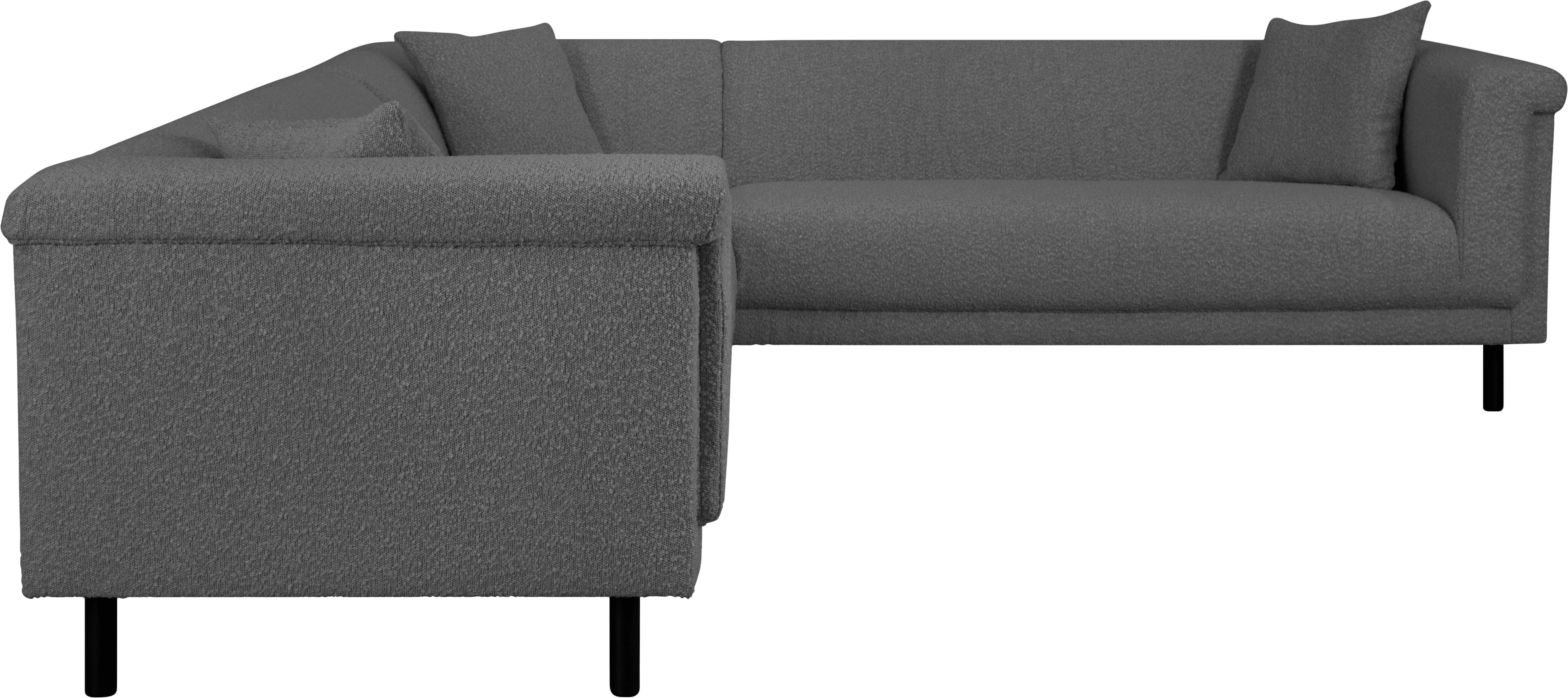 INOSIGN Hoekbank AGNIA L-vorm BxDxH: 244x244x71 cm incl. sierkussen, gelijkbenig, ook in cord