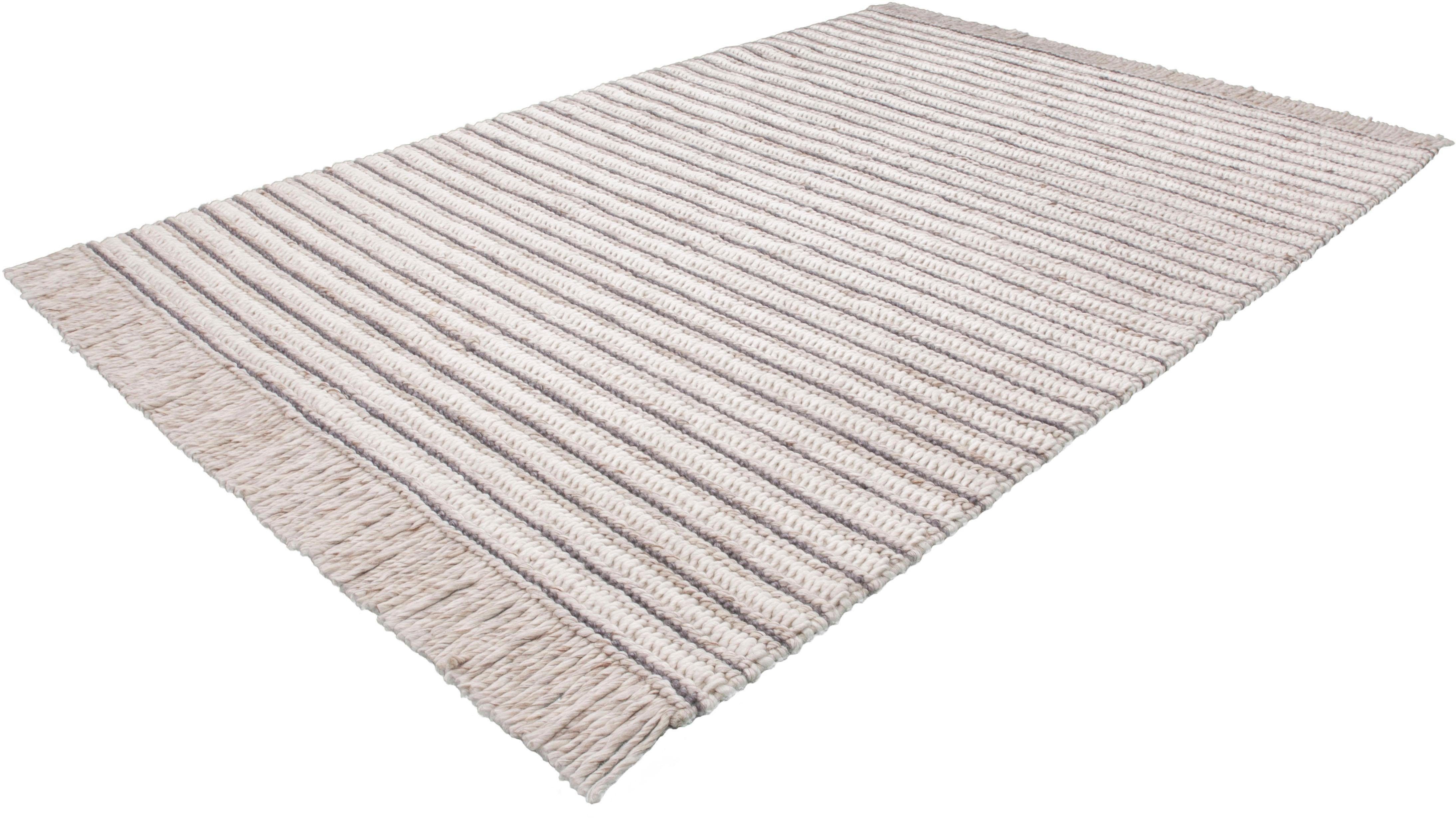 calo-deluxe Vloerkleed Bature 305 Wol en viscose met franje, woonkamer