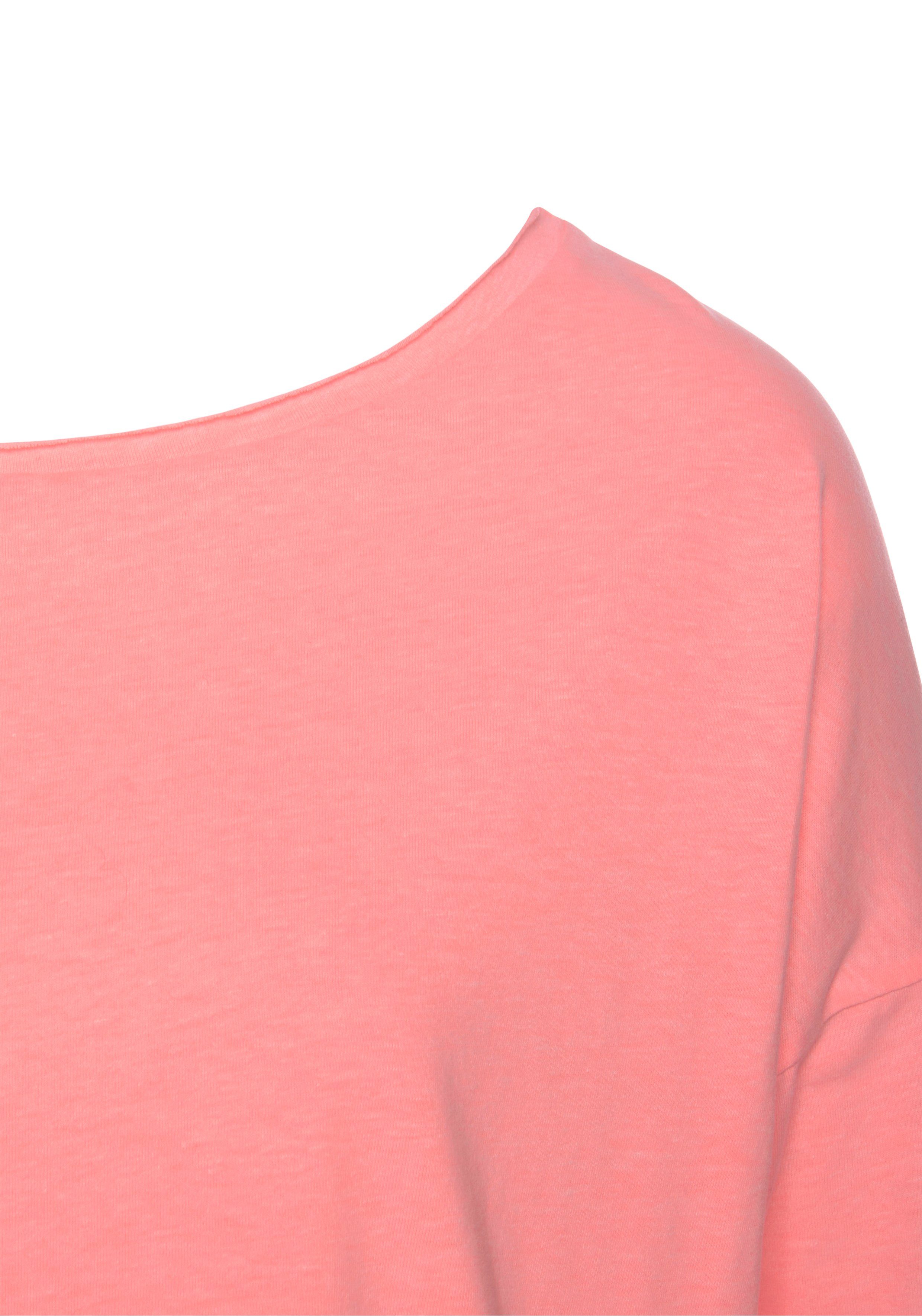 Elbsand Shirt met lange mouwen Raina met logoprint op de rug, longsleeve van katoenmix