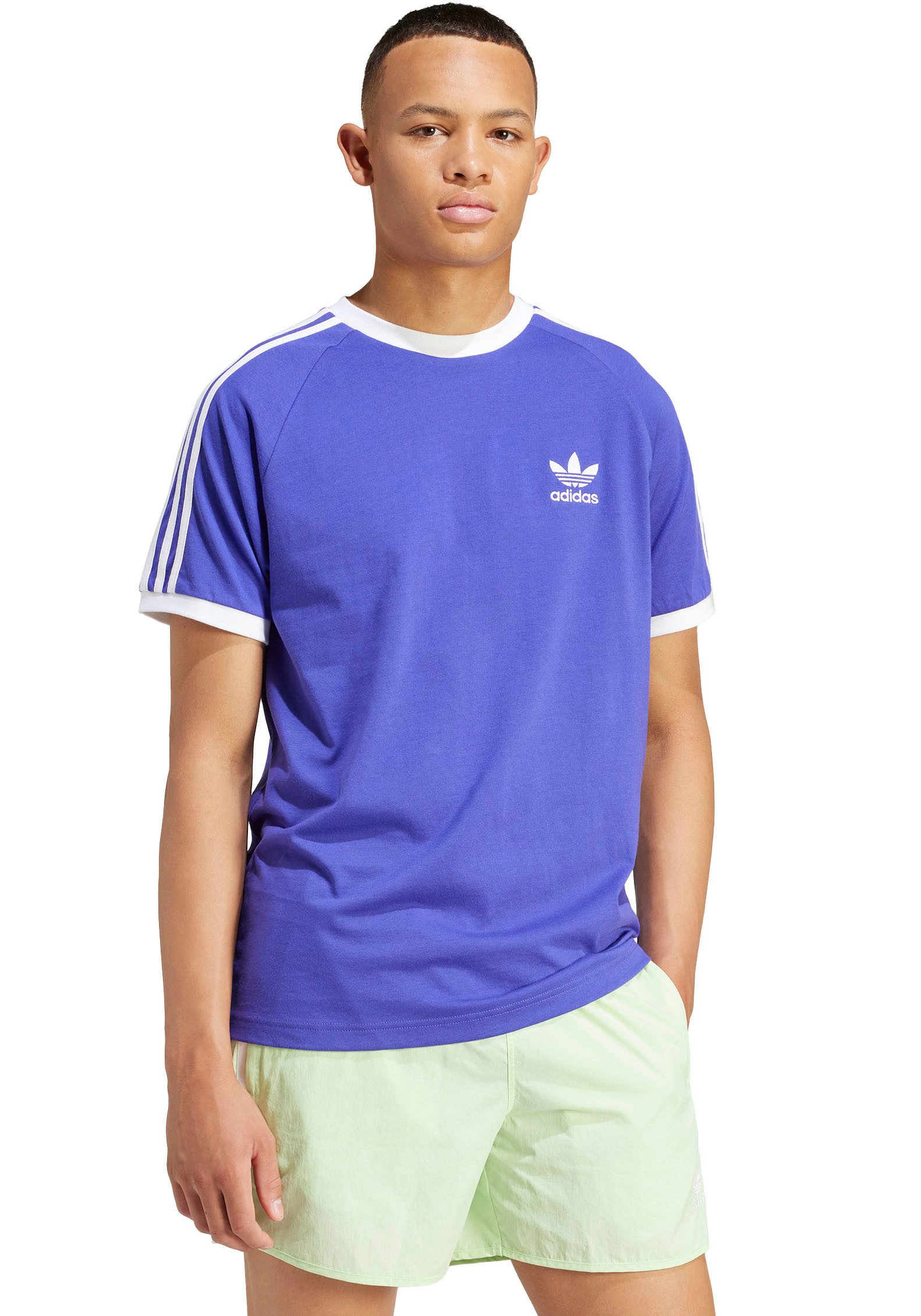 Adidas Originals 3-Stripes California T-Shirt Energy Ink- Heren Energy Ink