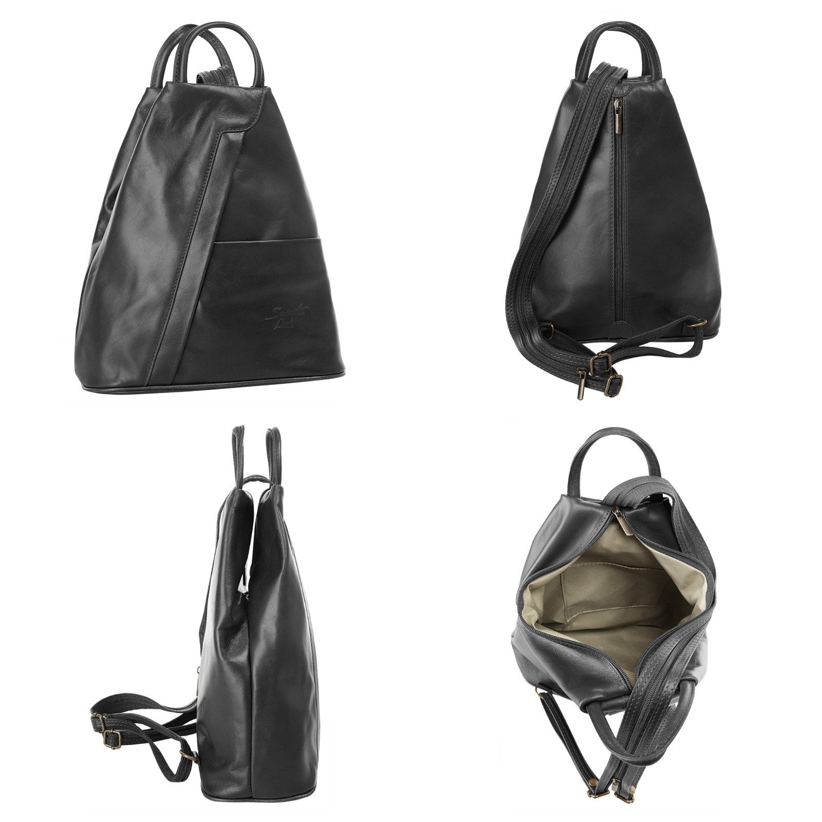 Samantha Look Rugzak echt leer, made in italy