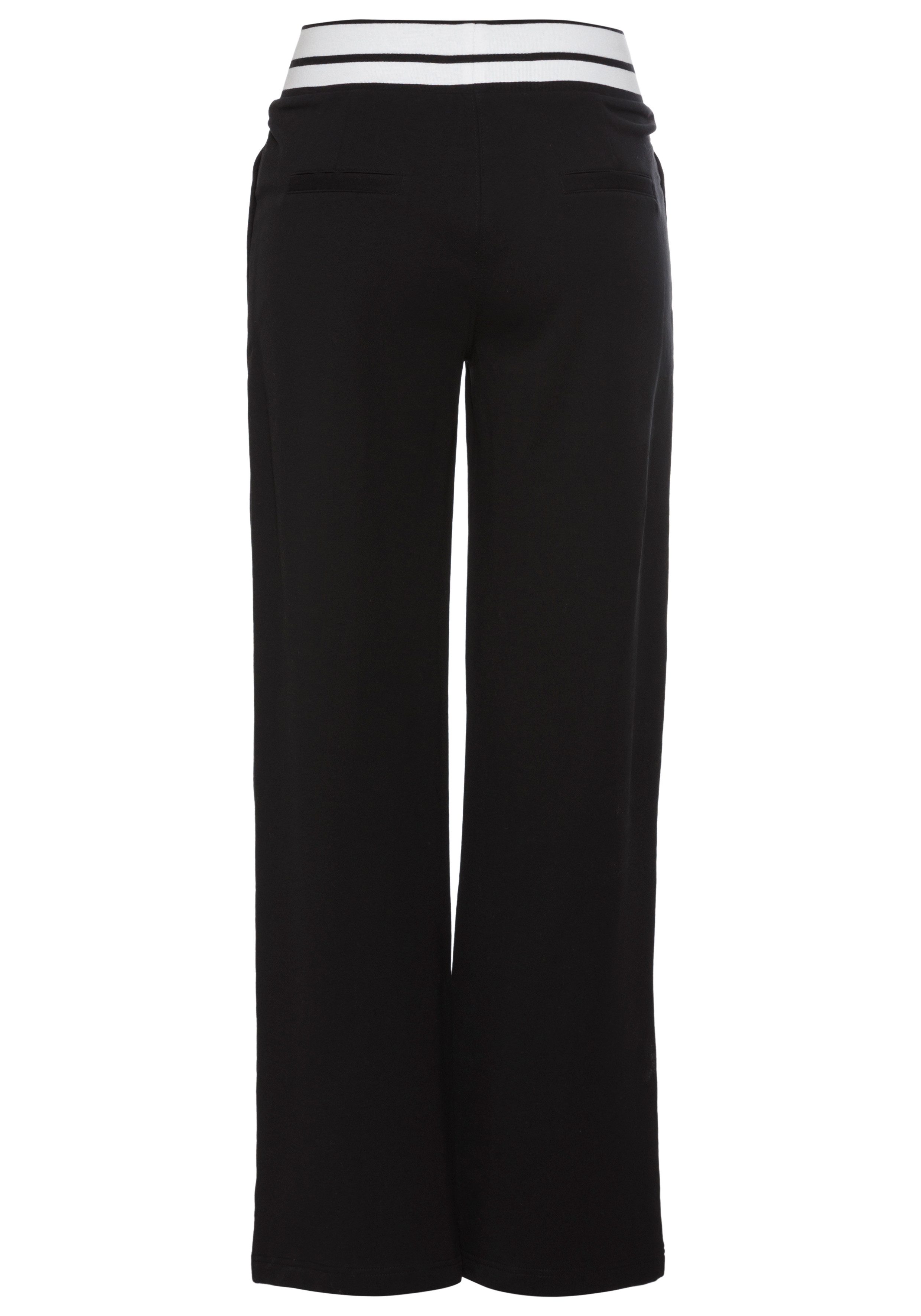 DELMAO Jerseybroek met contrasterende band - nieuwe collectie
