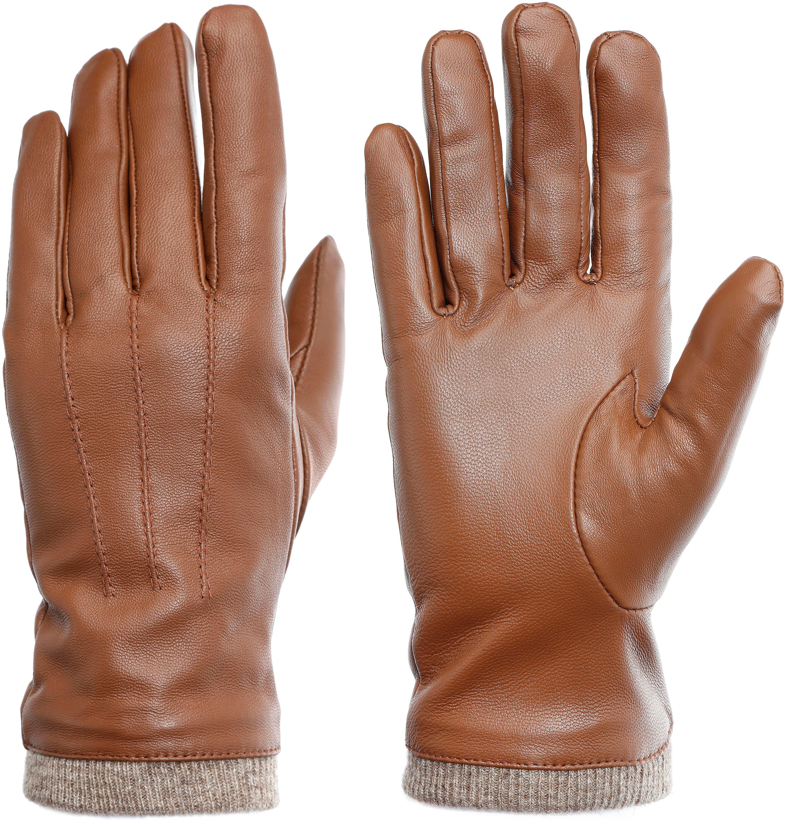 PEARLWOOD Leren handschoenen Daisy Touchscreen-geschikt - bedienbaar met 10 vingers, decoratieve naden
