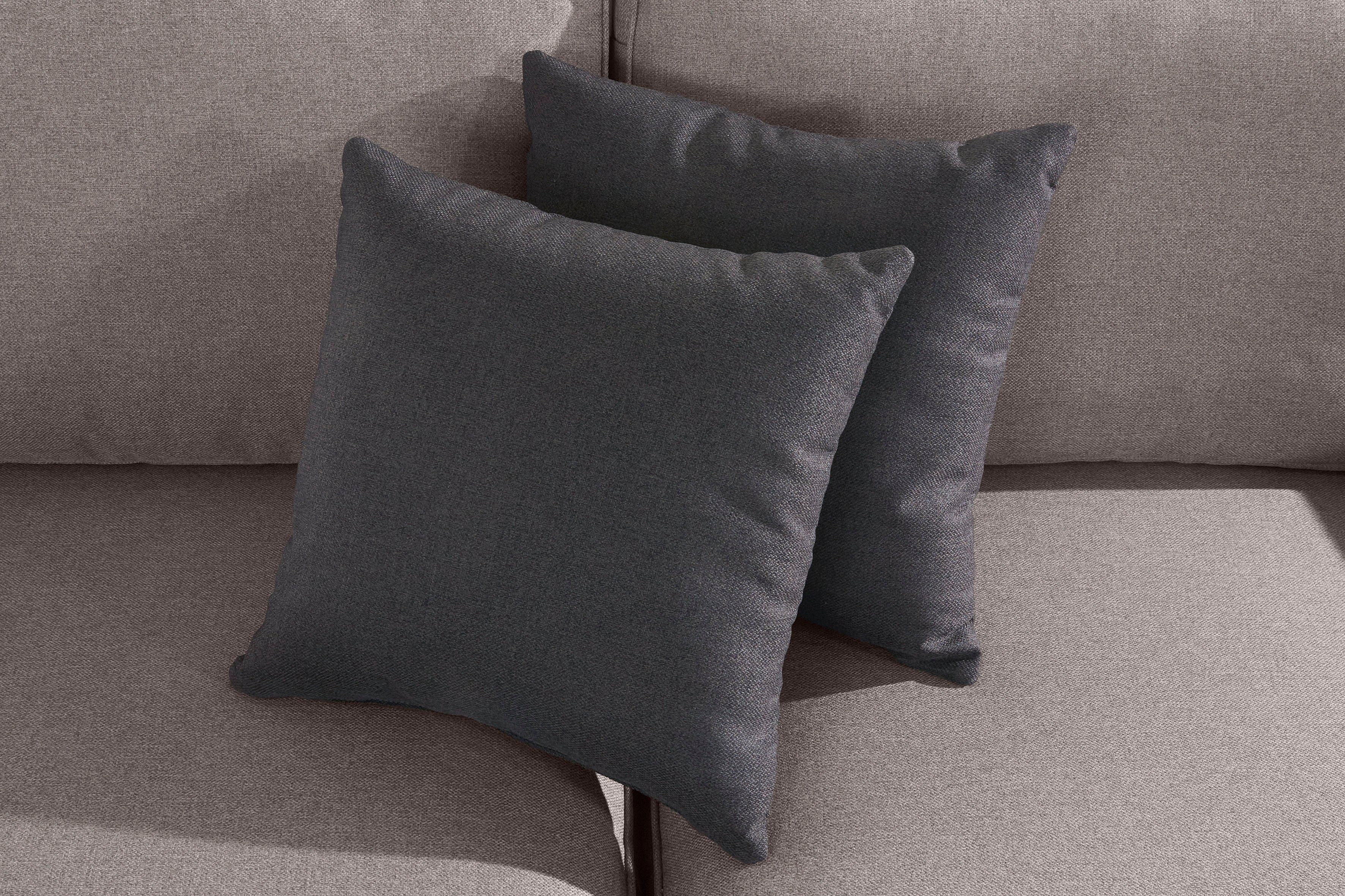 Home affaire 2-zitsbank Broughton zacht zitcomfort, incl. 2 sierkussens, opstaande naad
