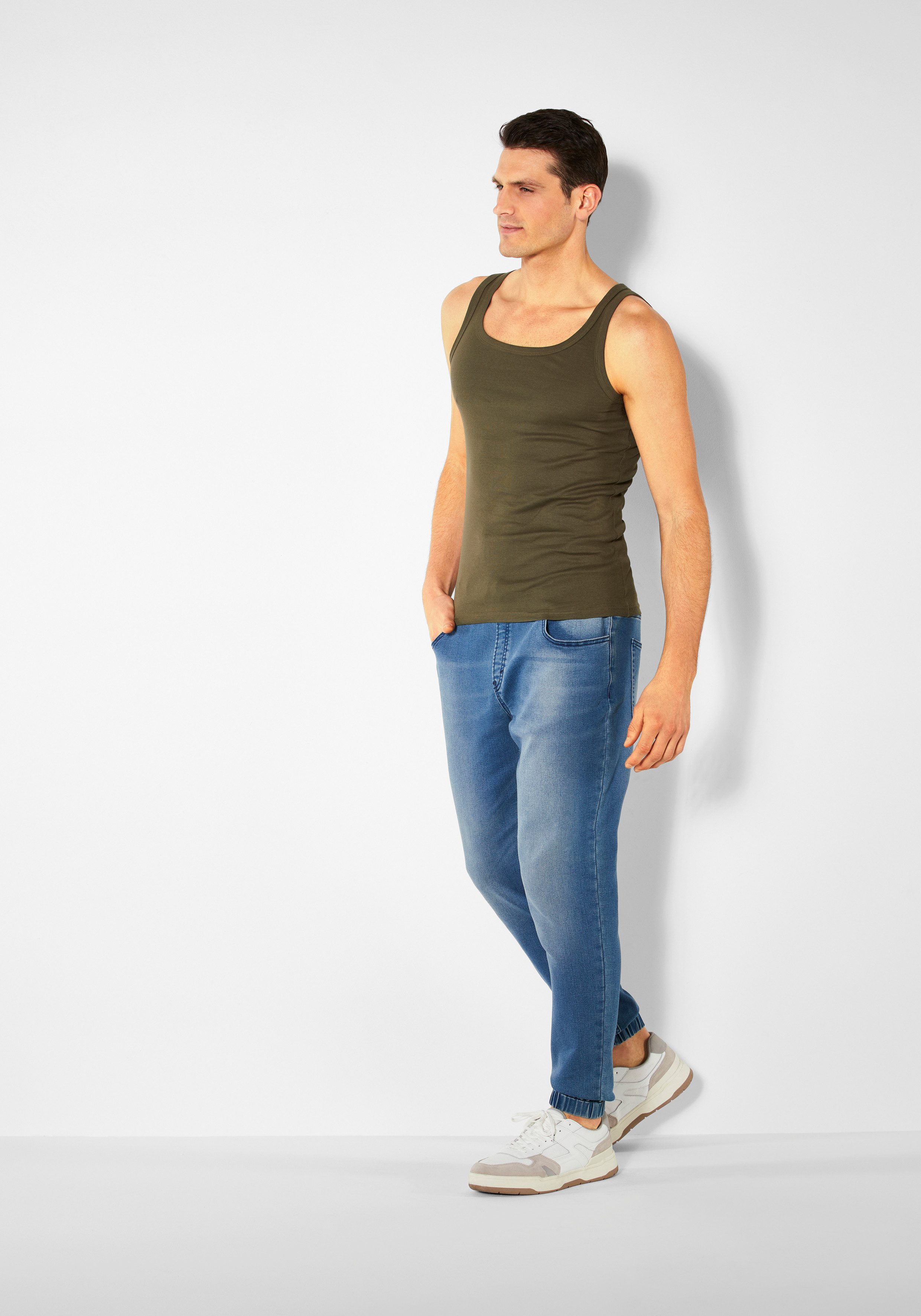 H.I.S Tanktop eenvoudige basic, ook voor eronder (set, 2 stuks)