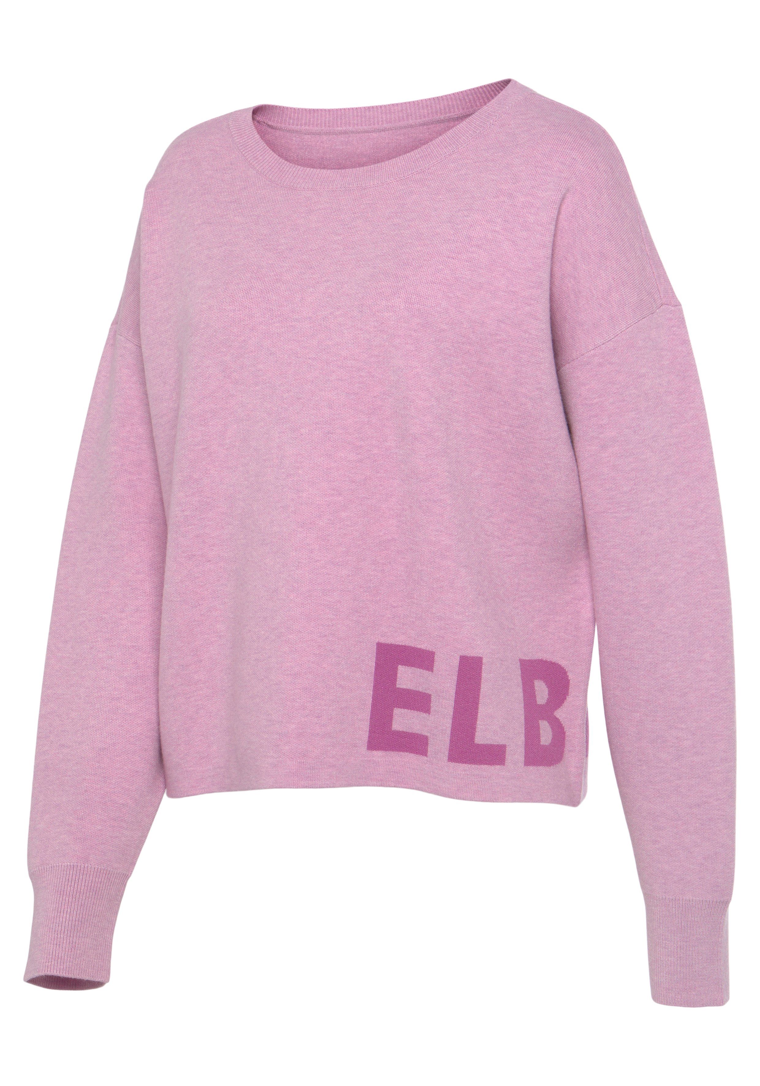 Elbsand Gebreide trui -Loungesweatshirt van hoogwaardig breiwerk met gebreid logo, loungewear