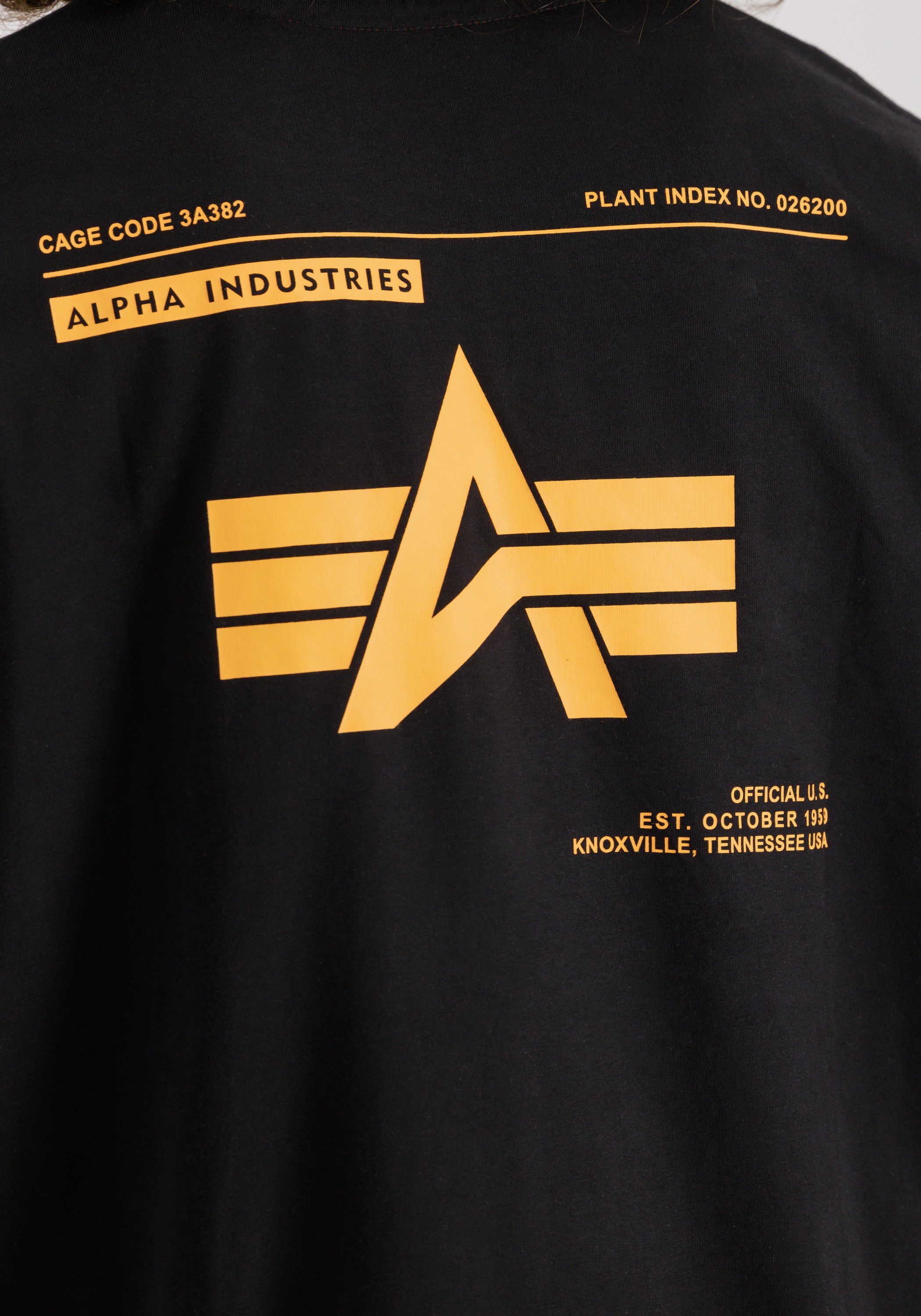 Alpha Industries T-shirt Alpha Industries Mannen - T-Shirts Logo Achterdruk T
