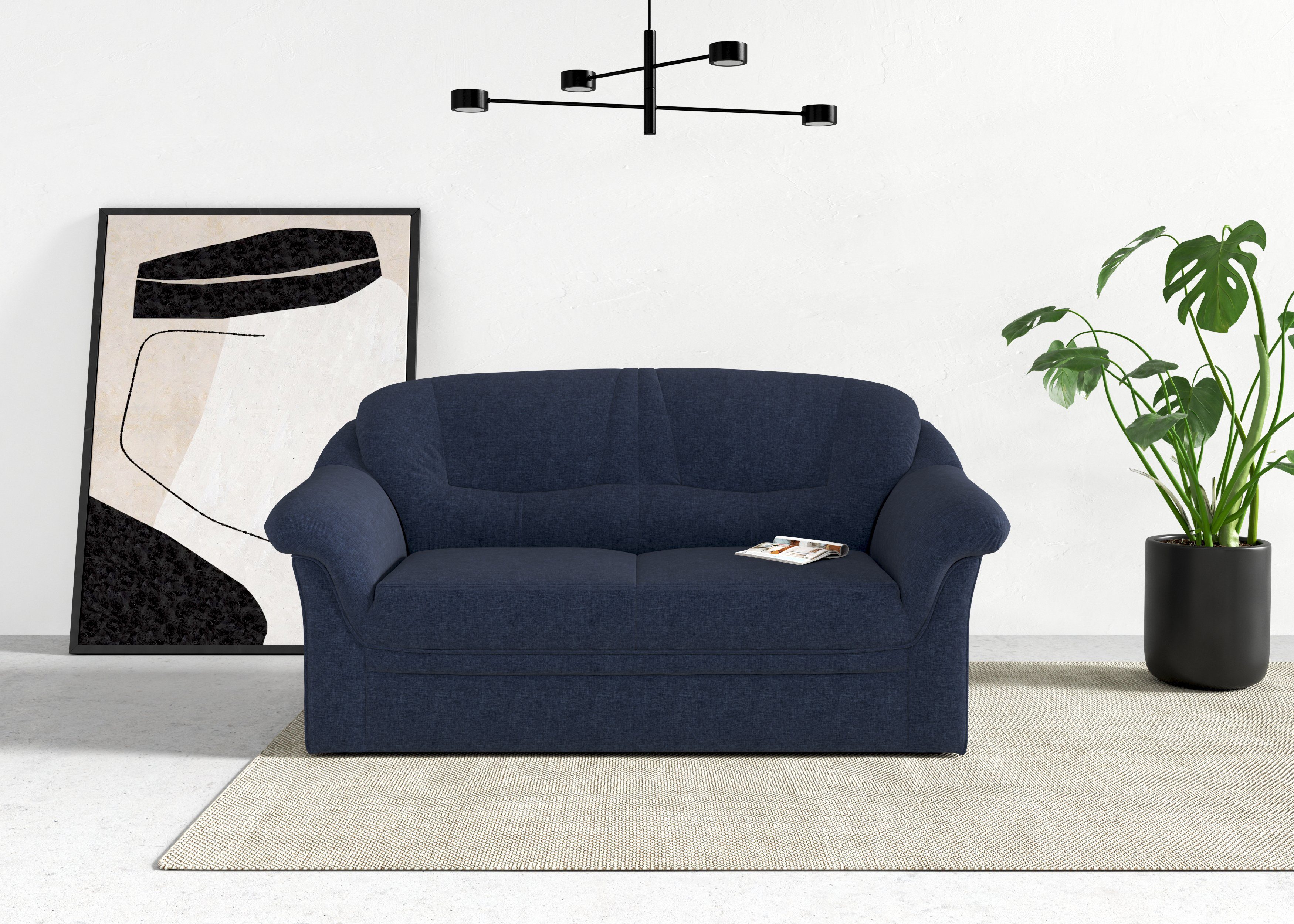 DOMO collection 2-zitsbank Montana voor kleine ruimtes, breedte 146cm, comfortabel en tijdloos