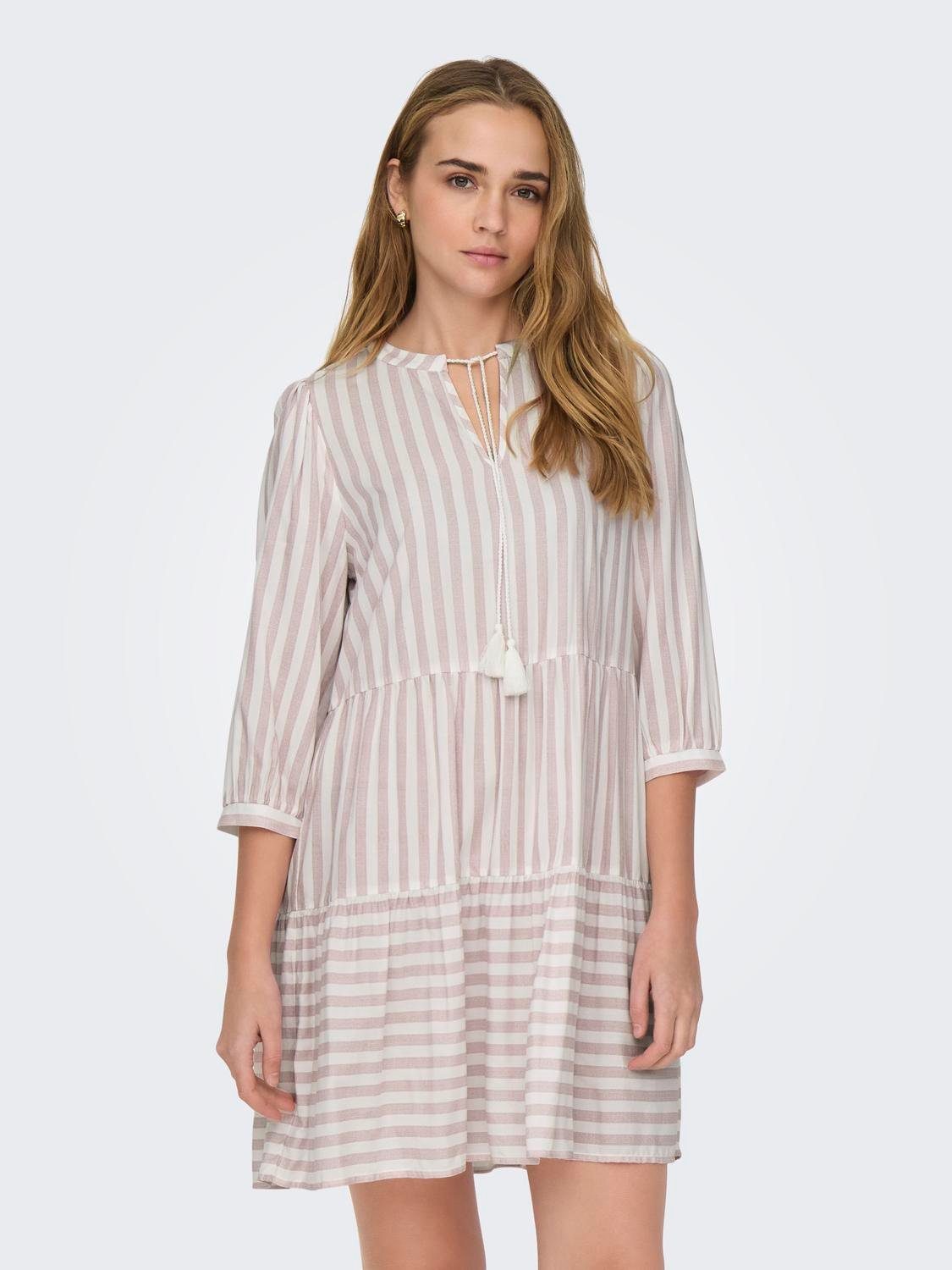 Only Tuniekjurk ONLKAYA 3/4 PUFF SHORT DRESS WVN NOOS dames blousejurken maat S (36) wit