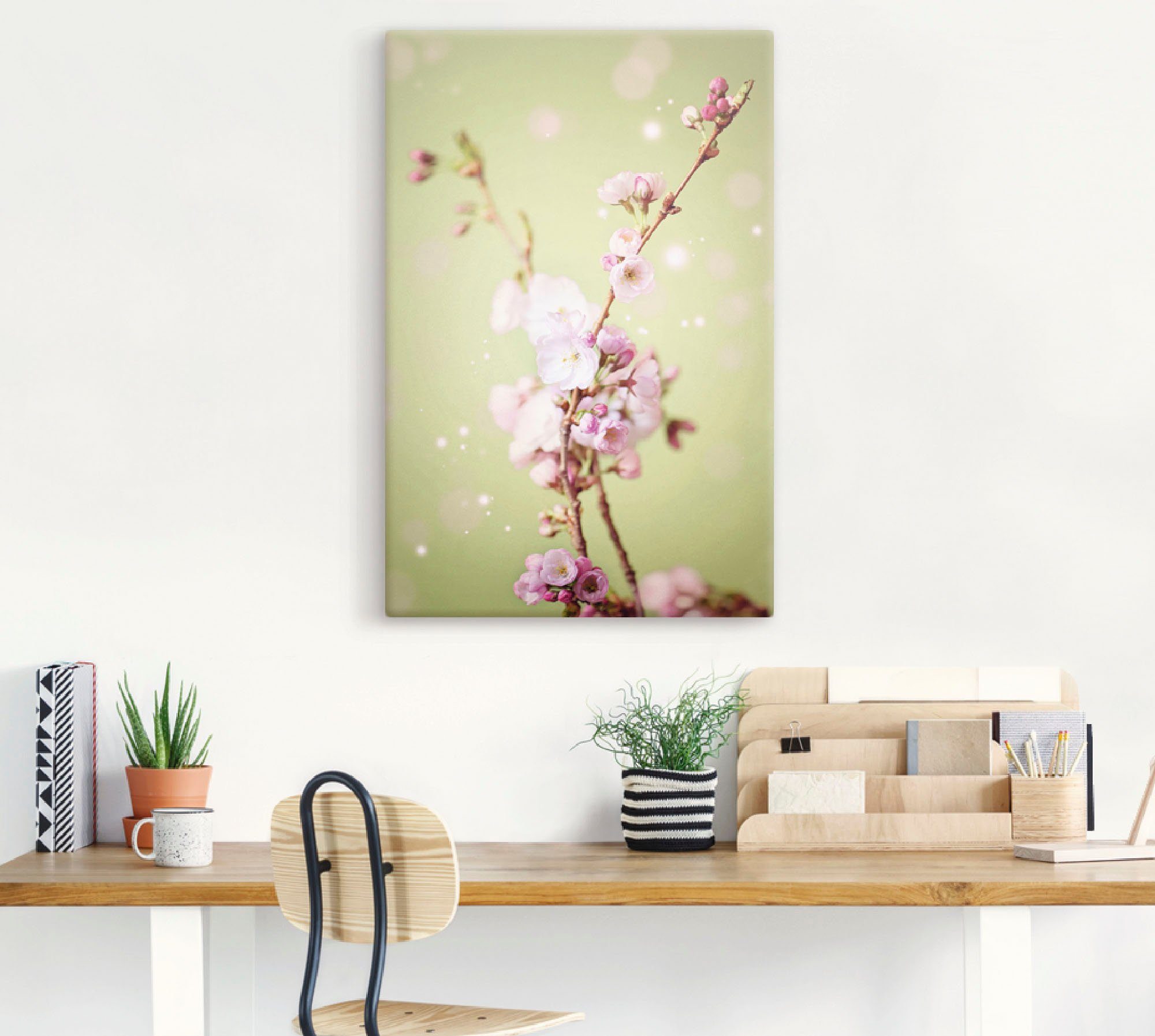 Artland Artprint Kersenbloesemtwijg als artprint op linnen, muursticker in verschillende maten