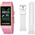 calypso watches smartwatch k8502-1 (set, 2-delig, met witte wisselband) roze