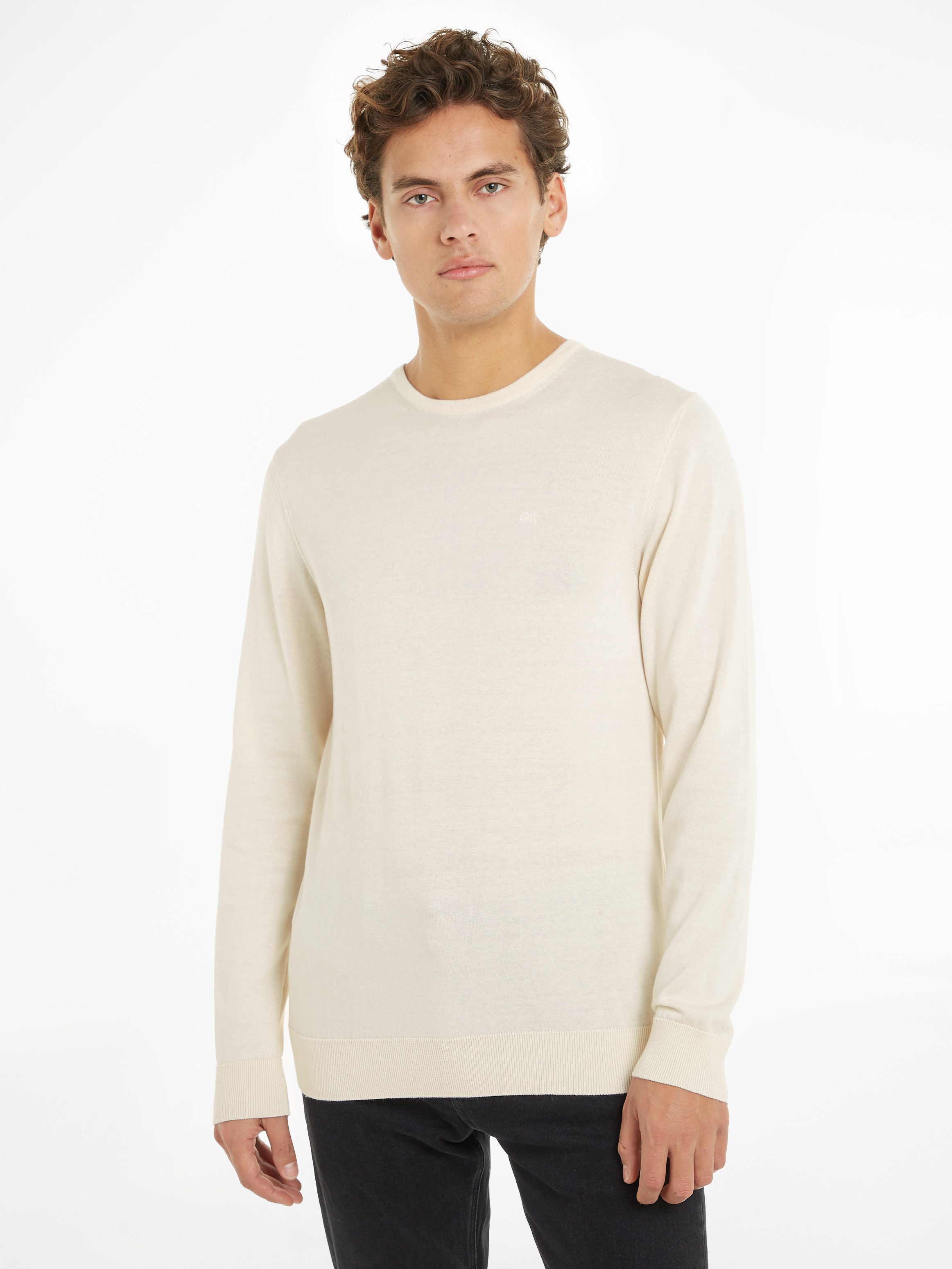 Calvin Klein Perfect veelzijdige trui voor elke gelegenheid Beige Heren