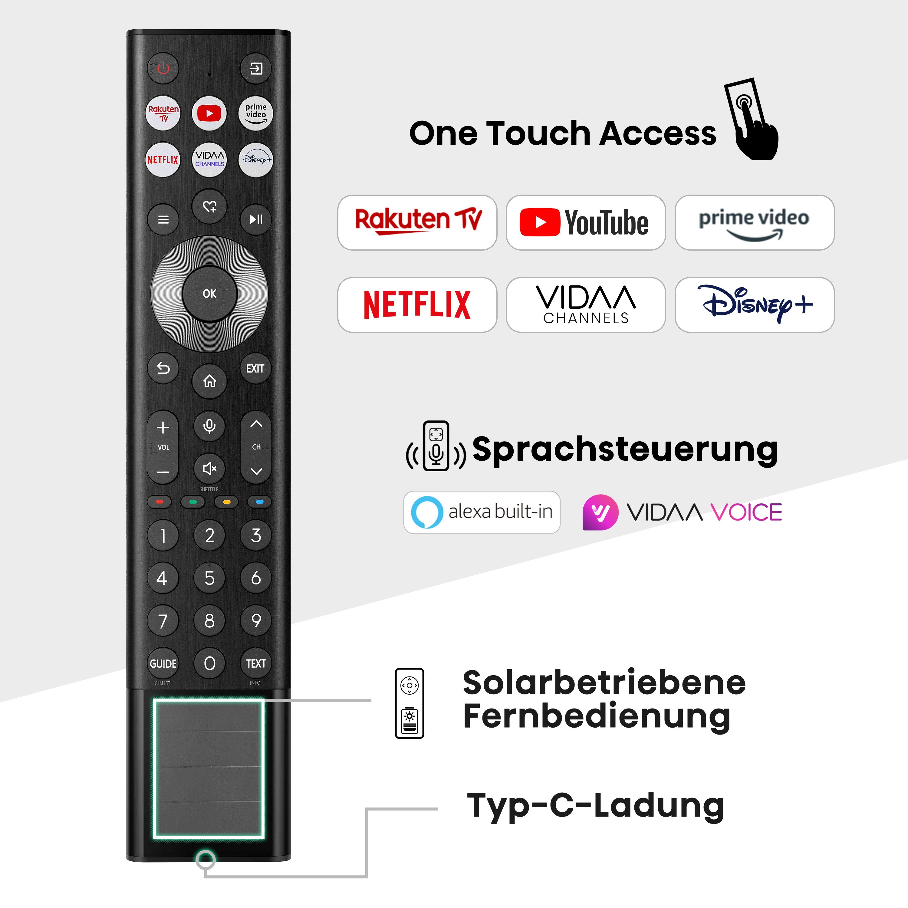 Hisense Mini-led-tv 65U8NQ, 164 cm / 65", 4K Ultra HD, Smart TV, 4k uhd, uled, mini led