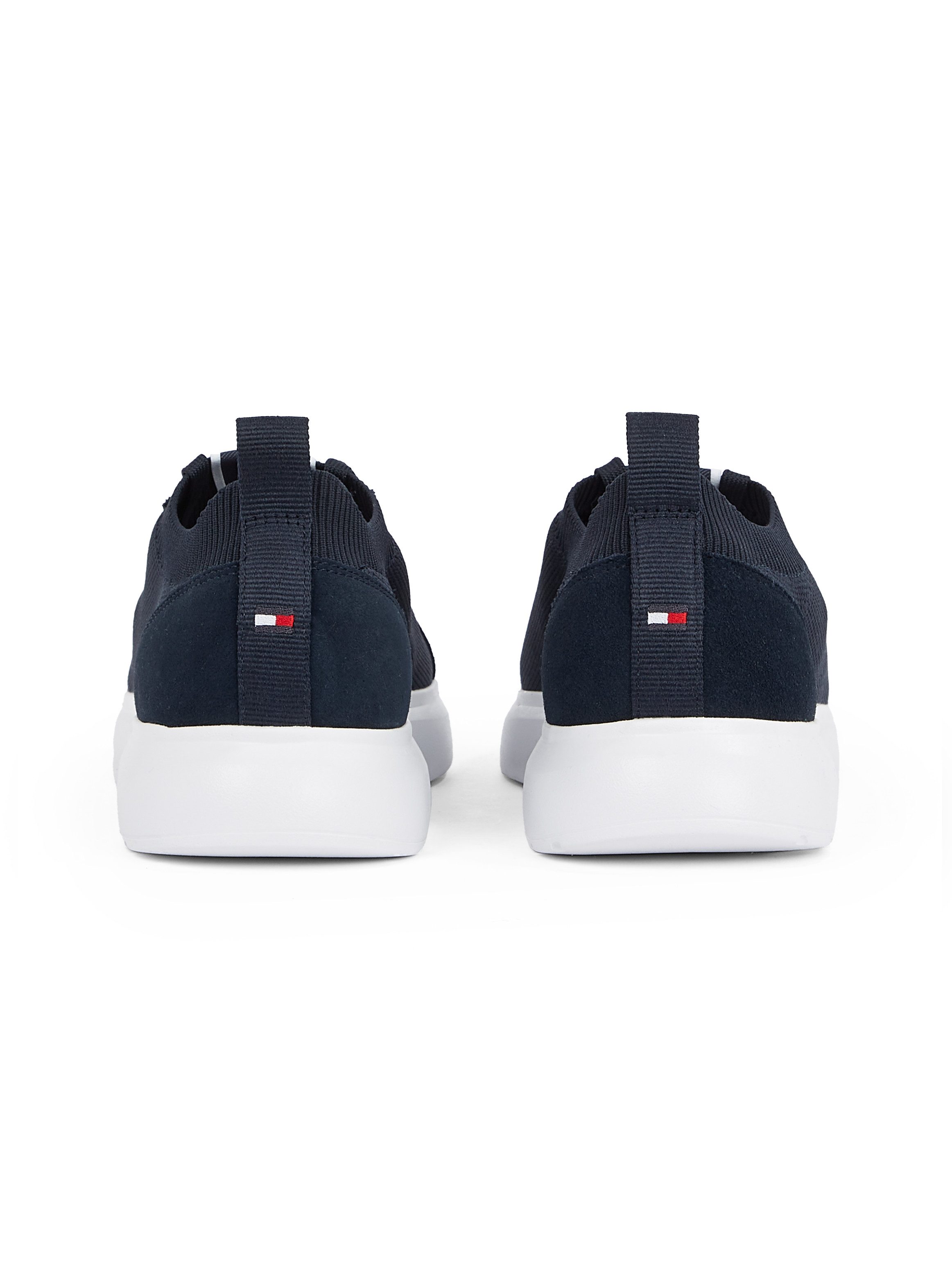 Tommy Hilfiger Plateausneakers LIGHT CUPSOLE KNIT SEASONAL , vrijetijdsschoen, lage schoen, veterschoen met logo-opdruk