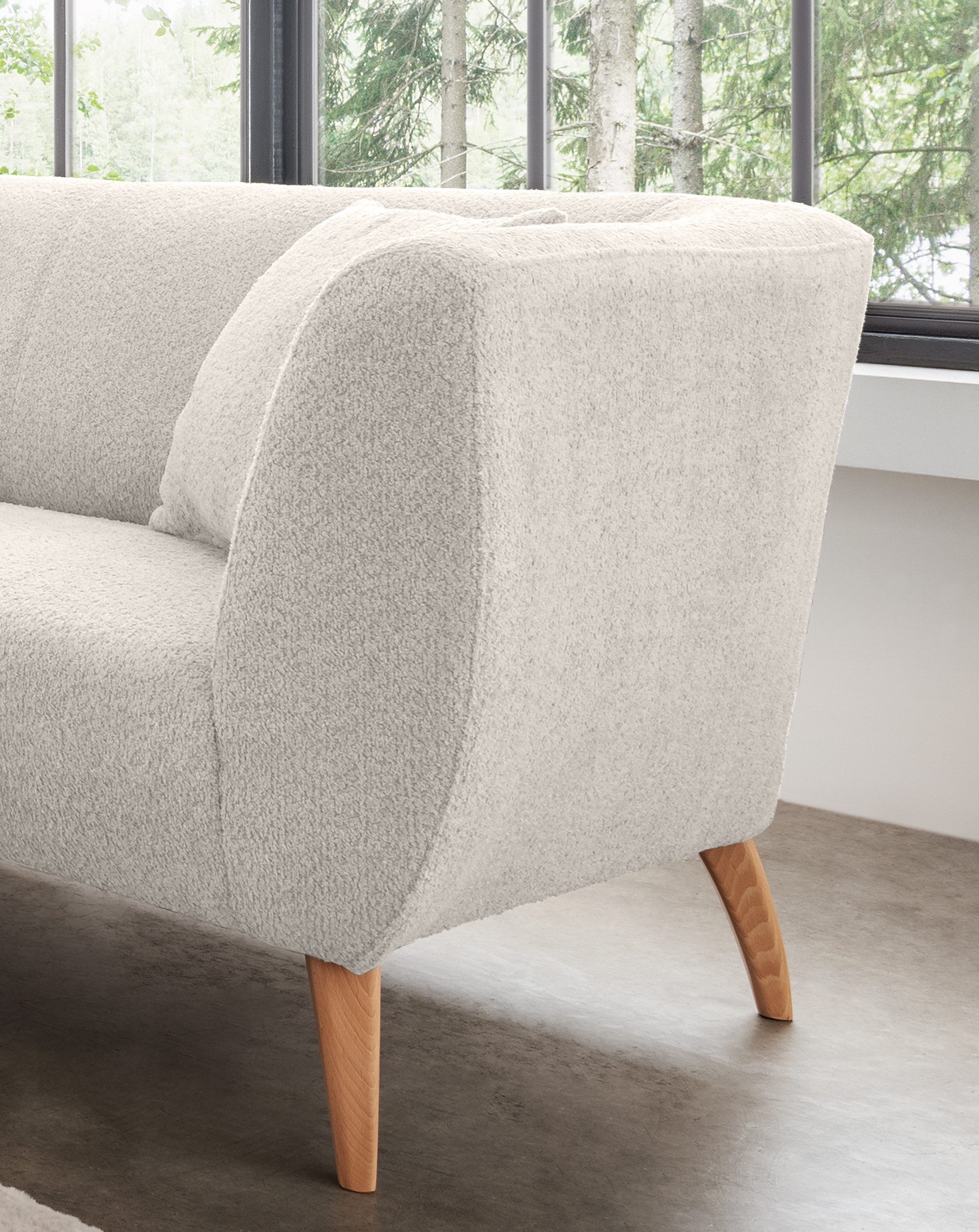 INOSIGN 2-zitsbank twee verschillende pootkleuren naar keuze