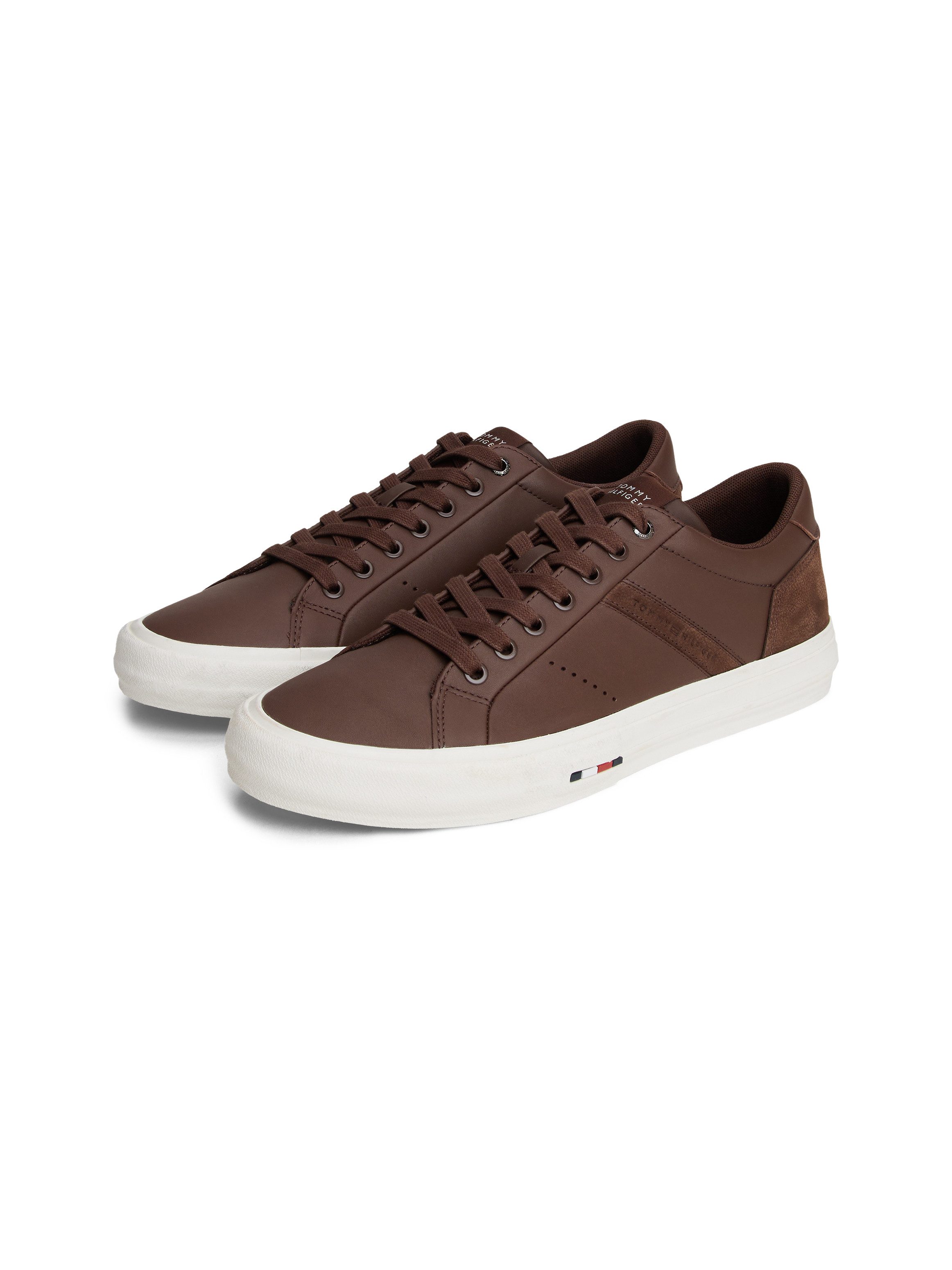 Tommy Hilfiger Sneakers TH HI VULC LTH STREET , vrijetijdsschoen, lage schoen, veterschoenen met zacht gepolsterde schacht