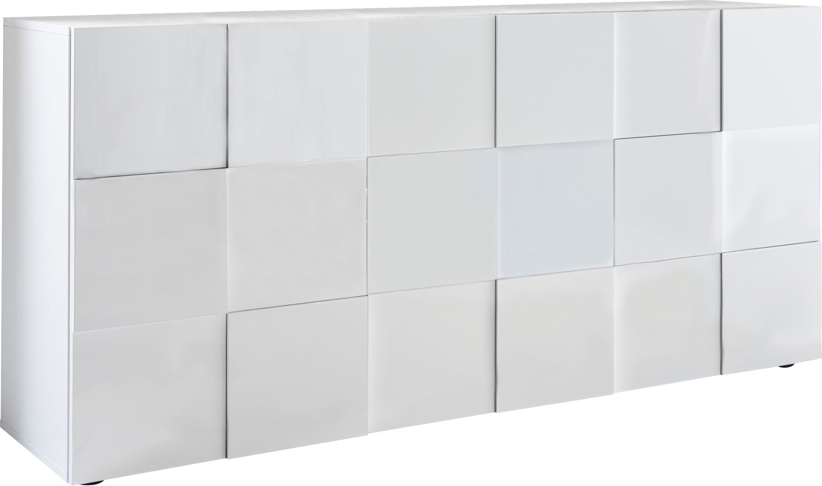 INOSIGN Dressoir Dama Breedte 181, Commode 3 deuren, Dressoir Front in 3D-uiterlijk, veel opbergruimte, verschillende kleuren